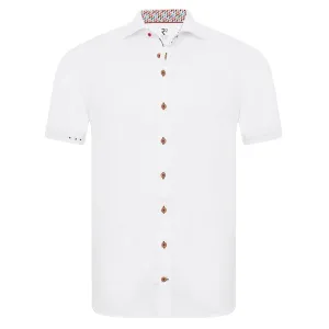 Short-sleeve tencel blend shirt
