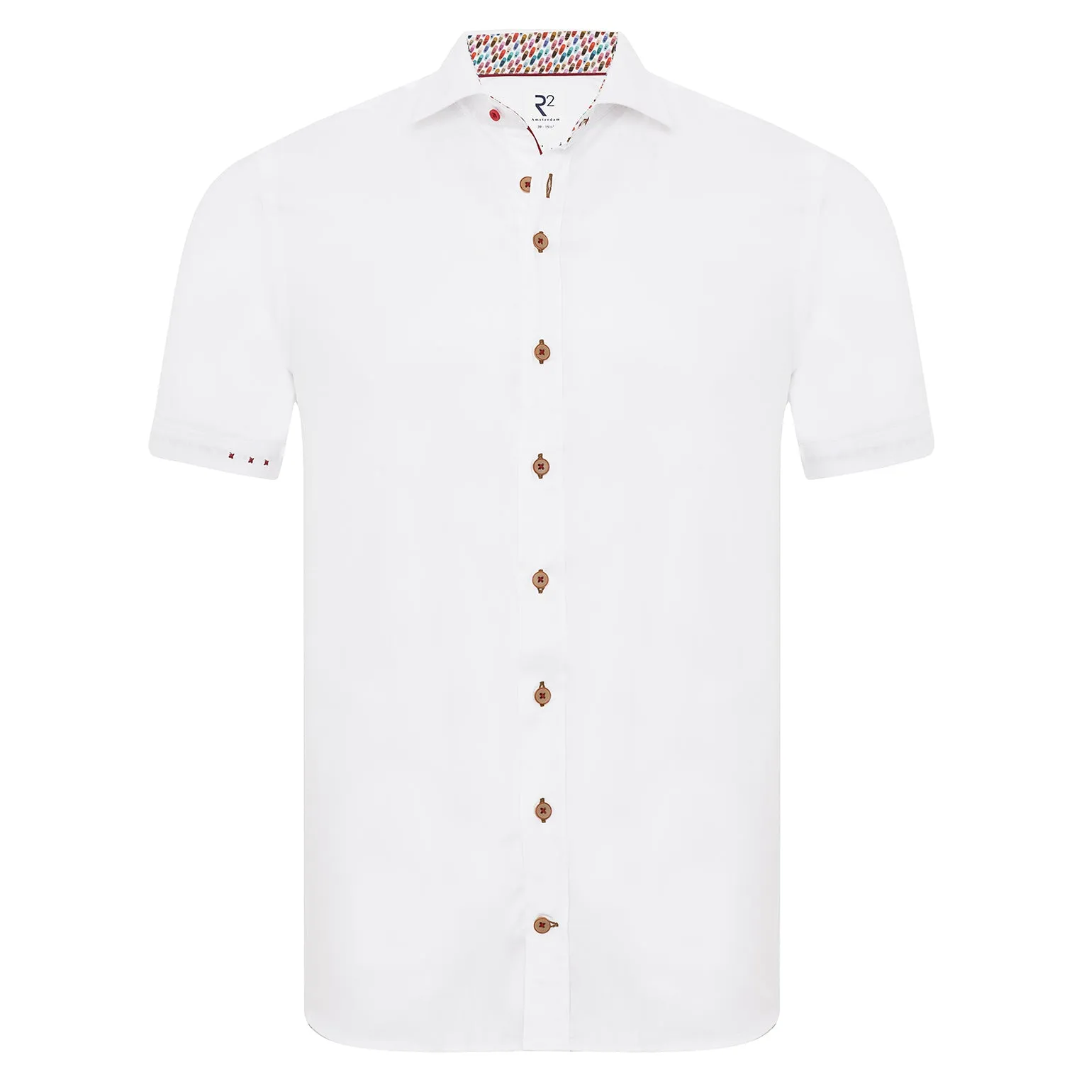 Short-sleeve tencel blend shirt
