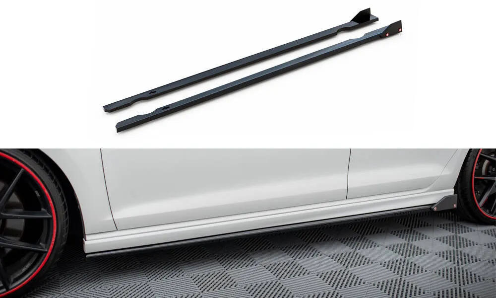 Side Skirts Diffusers V.3   Flaps Volkswagen Golf R Mk7