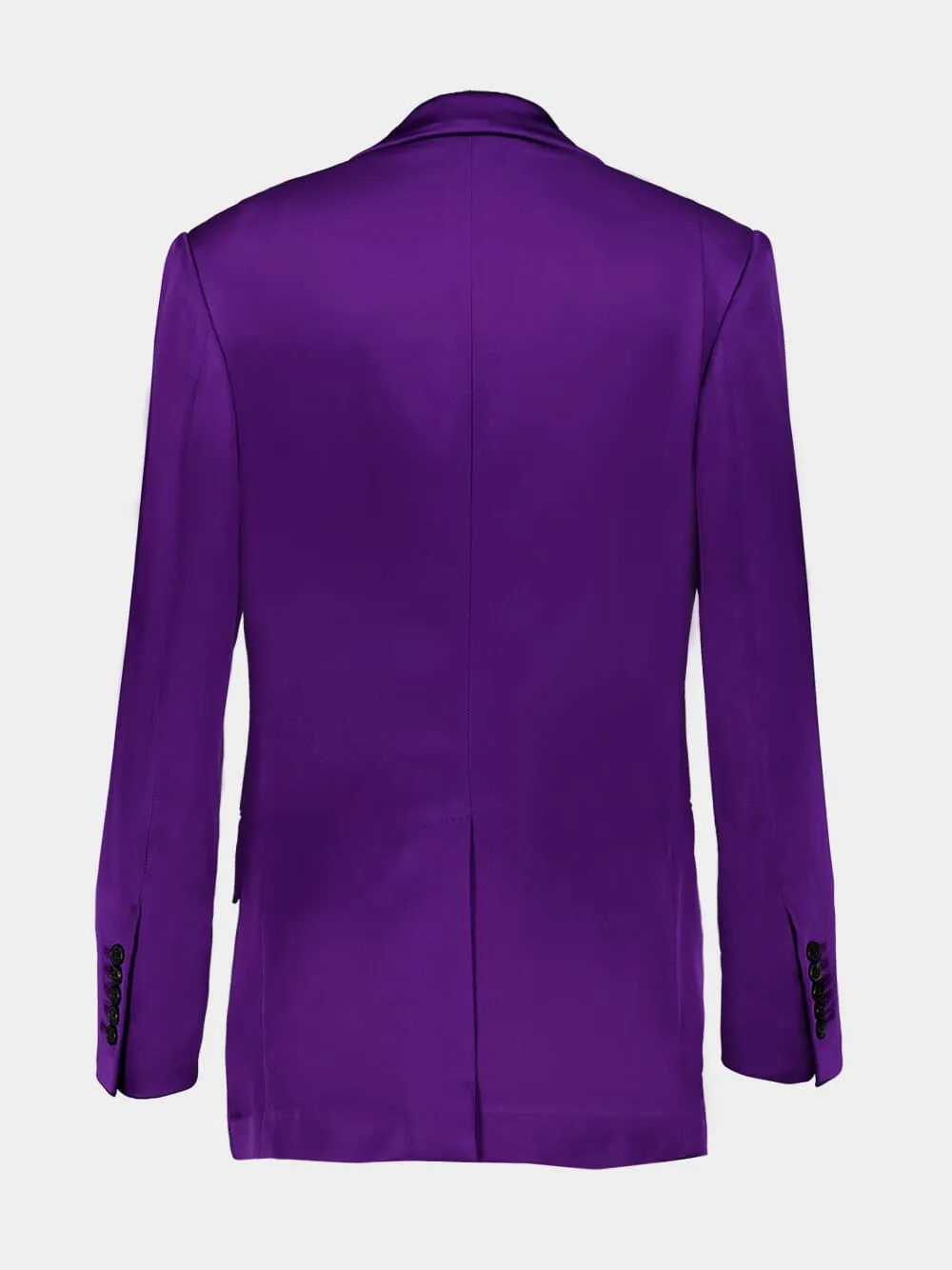 Single-Breasted Satin Blazer