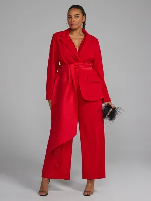 Single Breasted Tie-Waist Blazer
