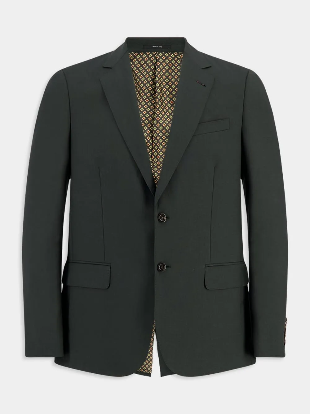 Single-Breasted Wool Moahir Suit