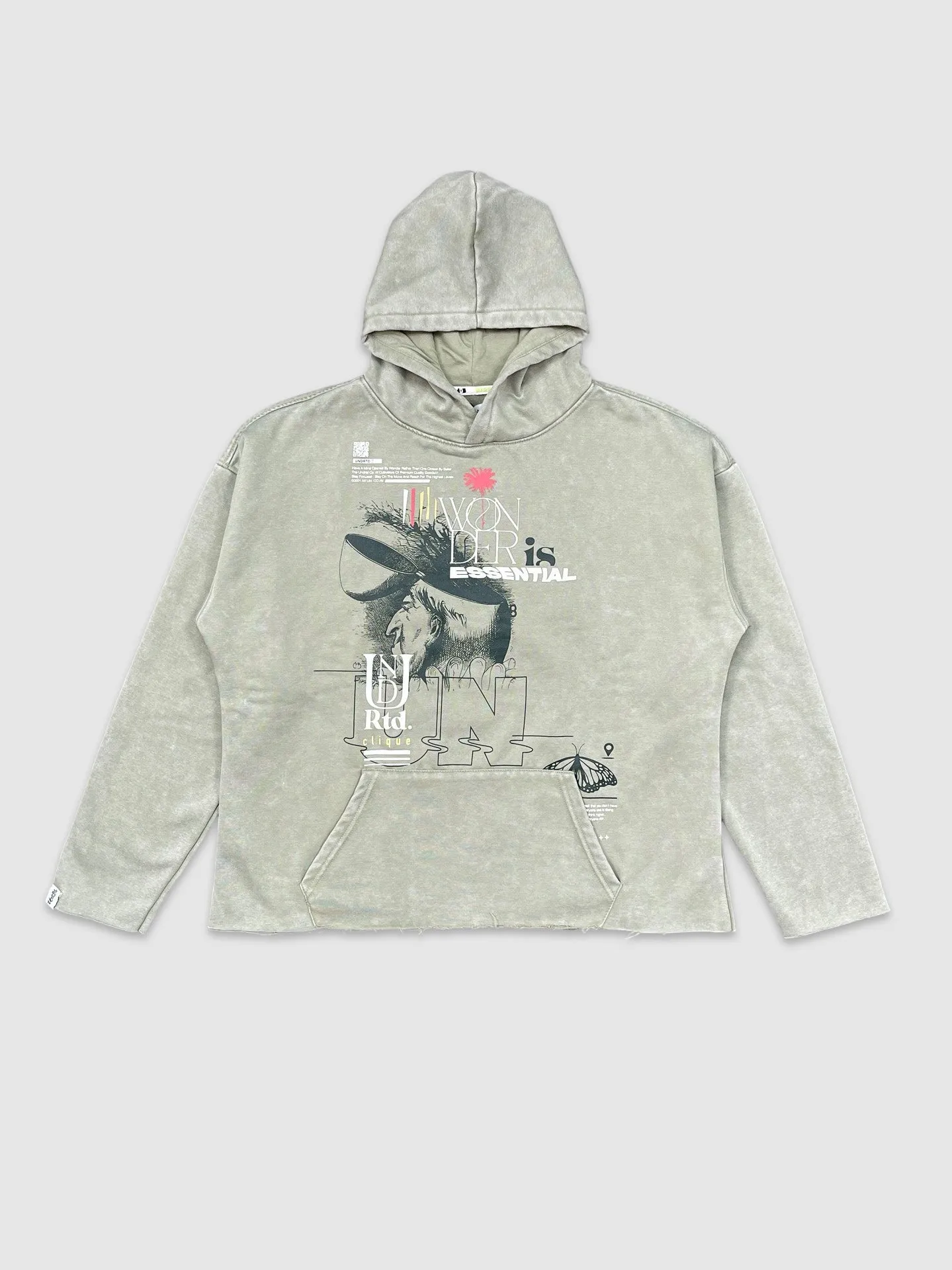 SJC-UF4671WU-WNDR ESSEN Wash Crop Hoody