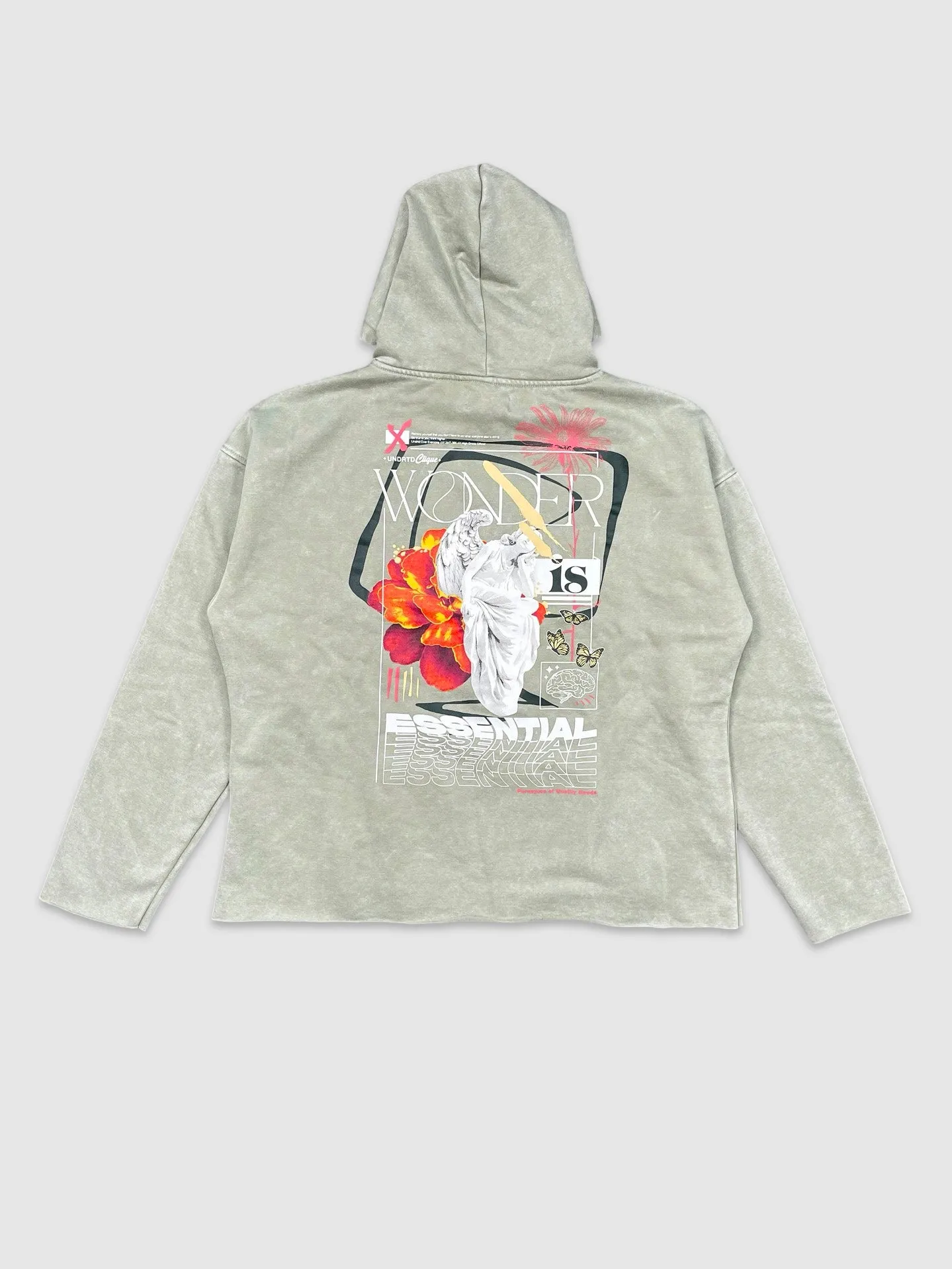 SJC-UF4671WU-WNDR ESSEN Wash Crop Hoody