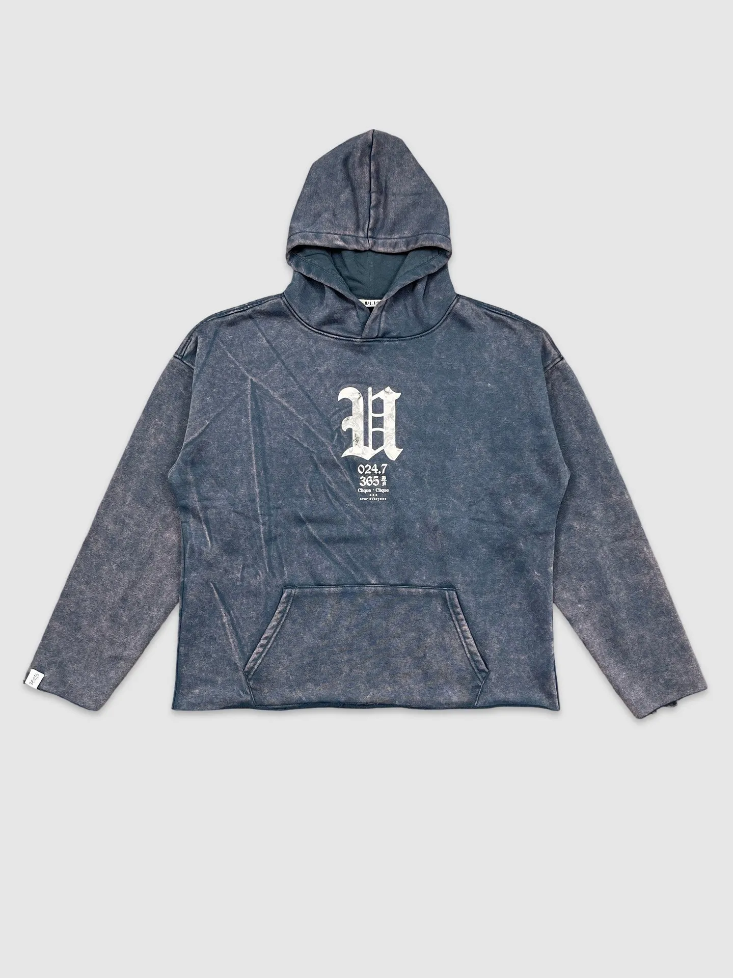 SJC-UF4672WU-UNDR "U" Wash Crop Hoody