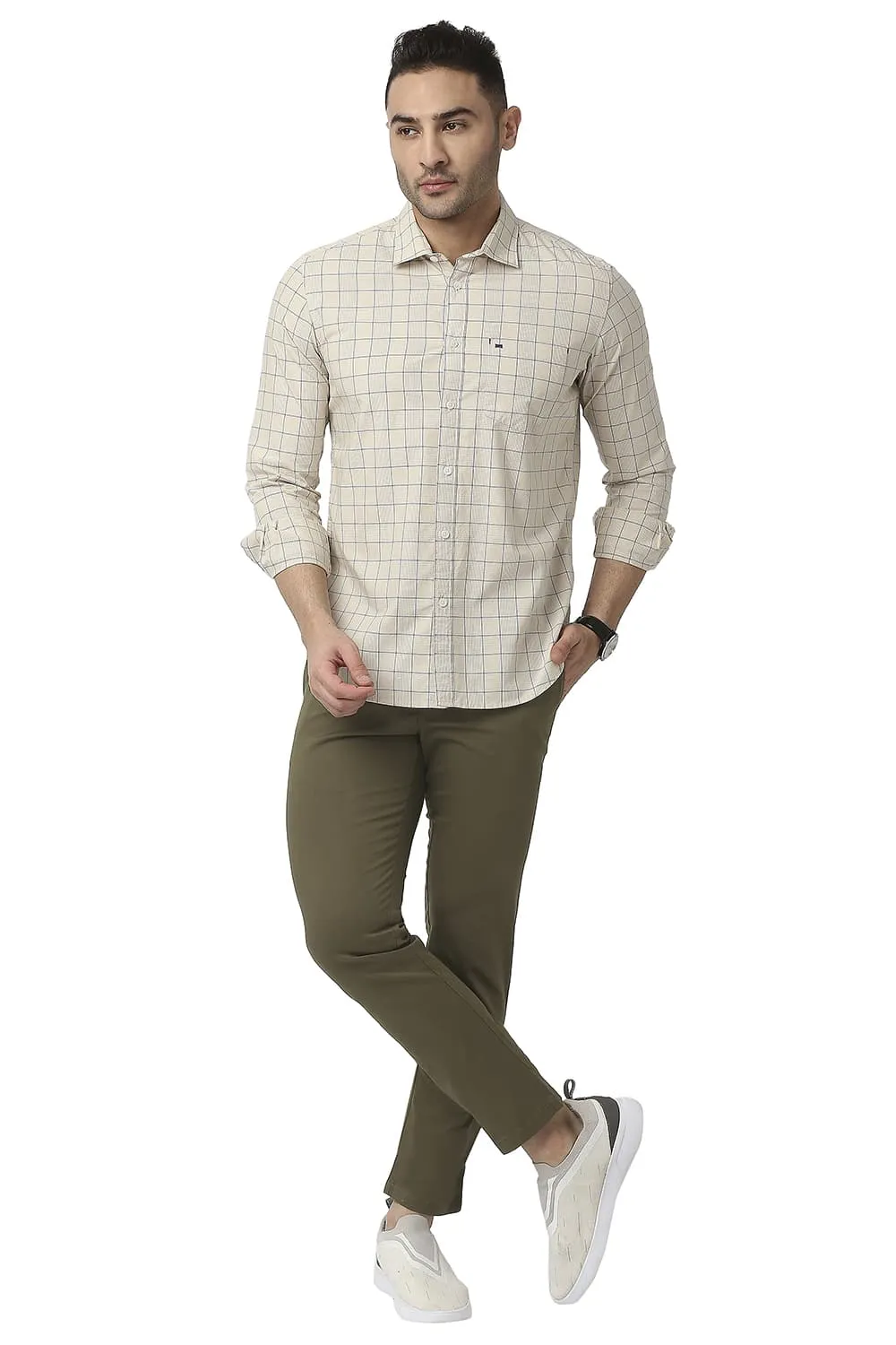 Skinny Fit Cotton Stretch Trousers