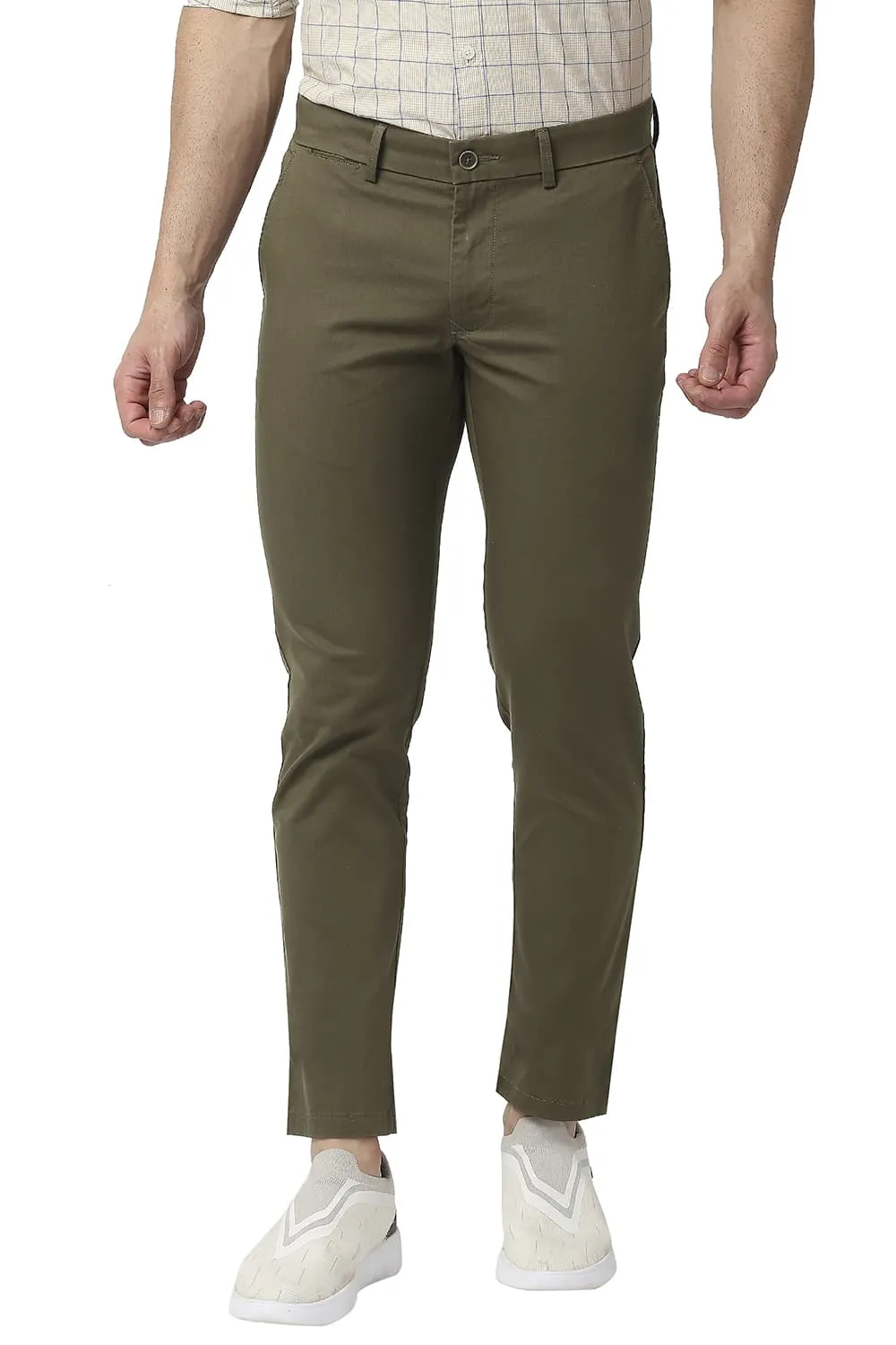 Skinny Fit Cotton Stretch Trousers
