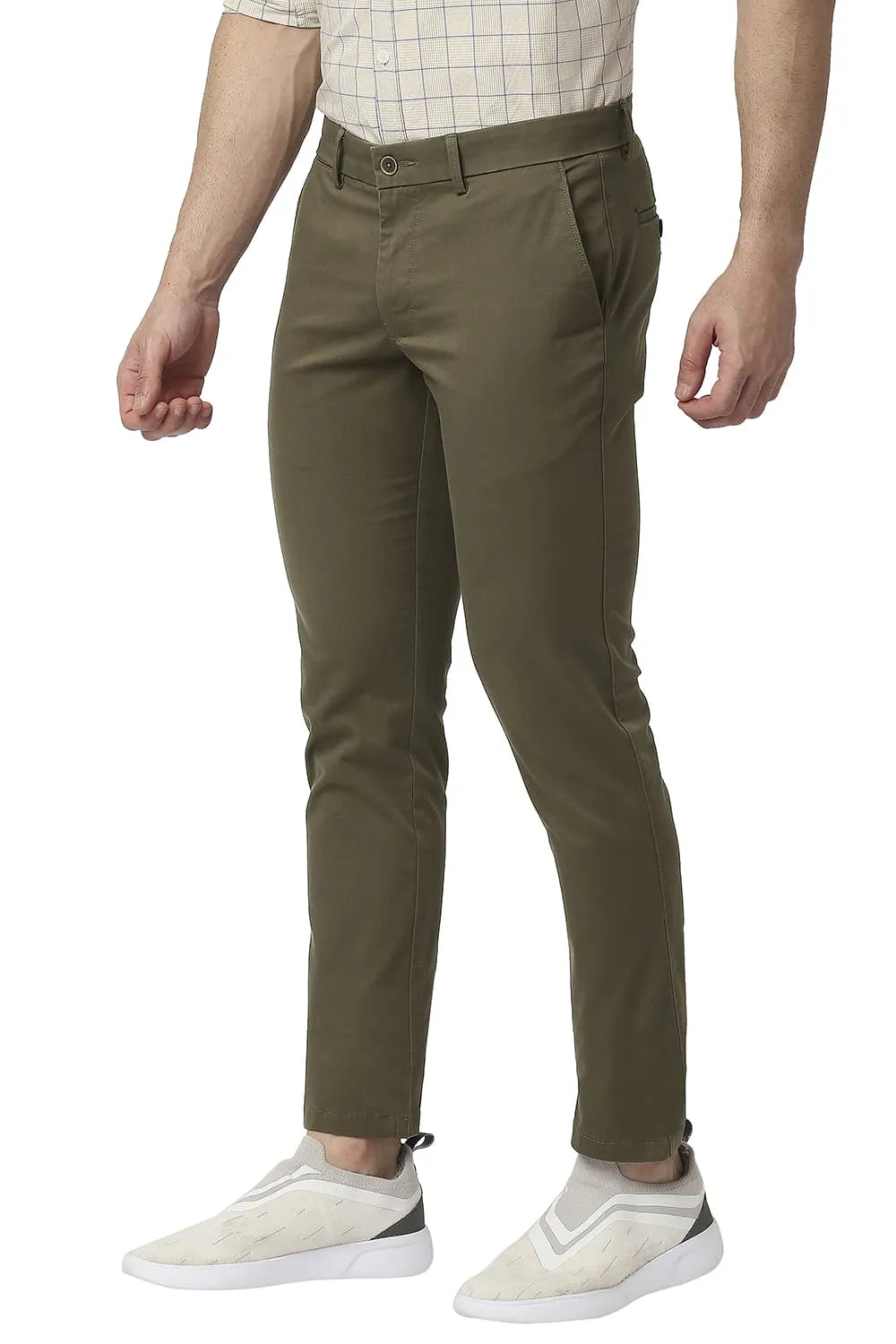 Skinny Fit Cotton Stretch Trousers