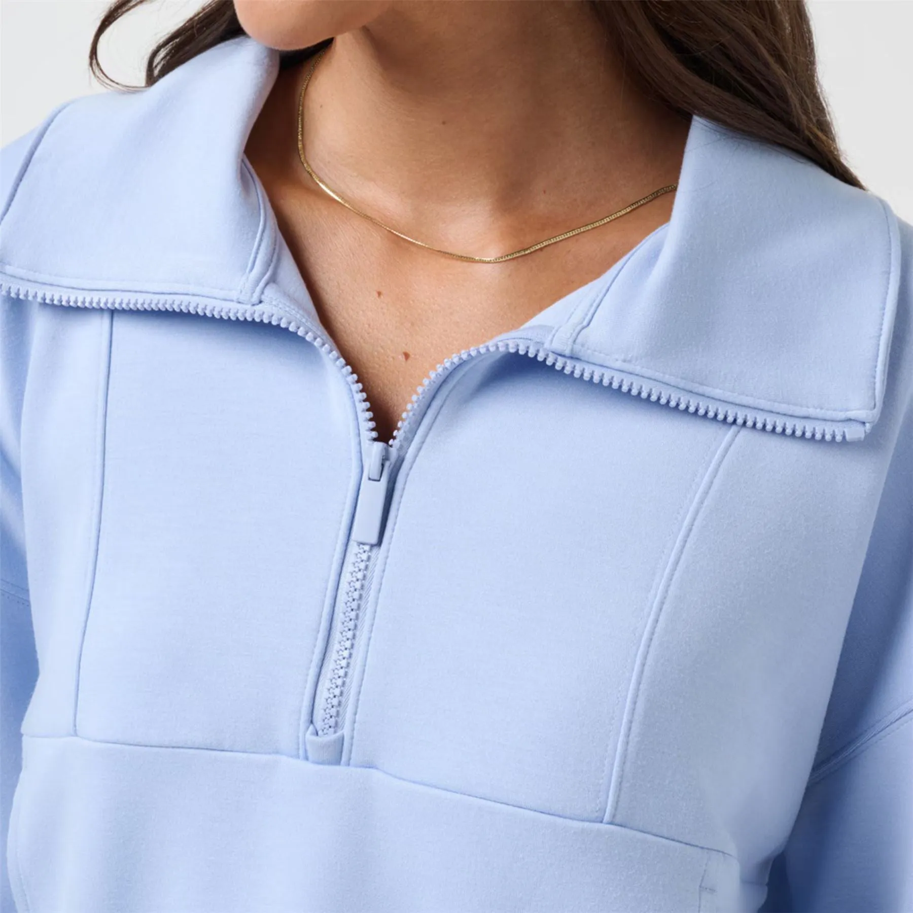 Skyloft Soft Half Zip Mid Layer Brunnera Blue