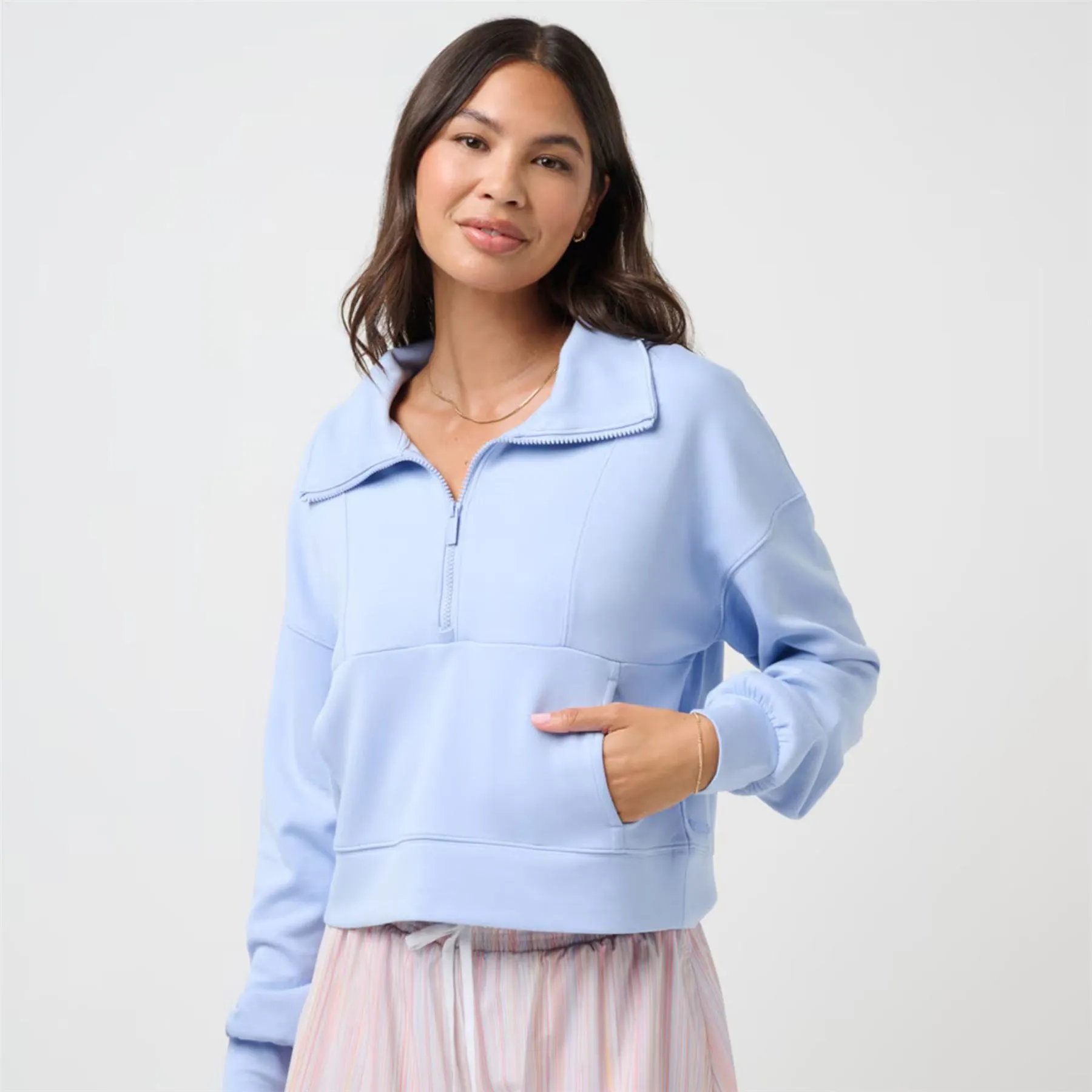 Skyloft Soft Half Zip Mid Layer Brunnera Blue