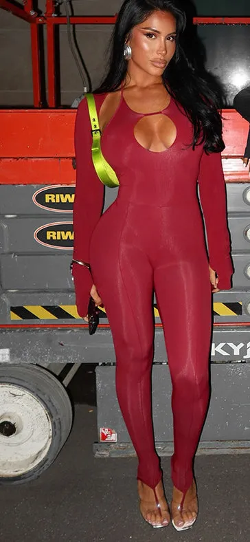 Sleek Solid Long-Sleeve Bodysuit for Sexy Fall Style
