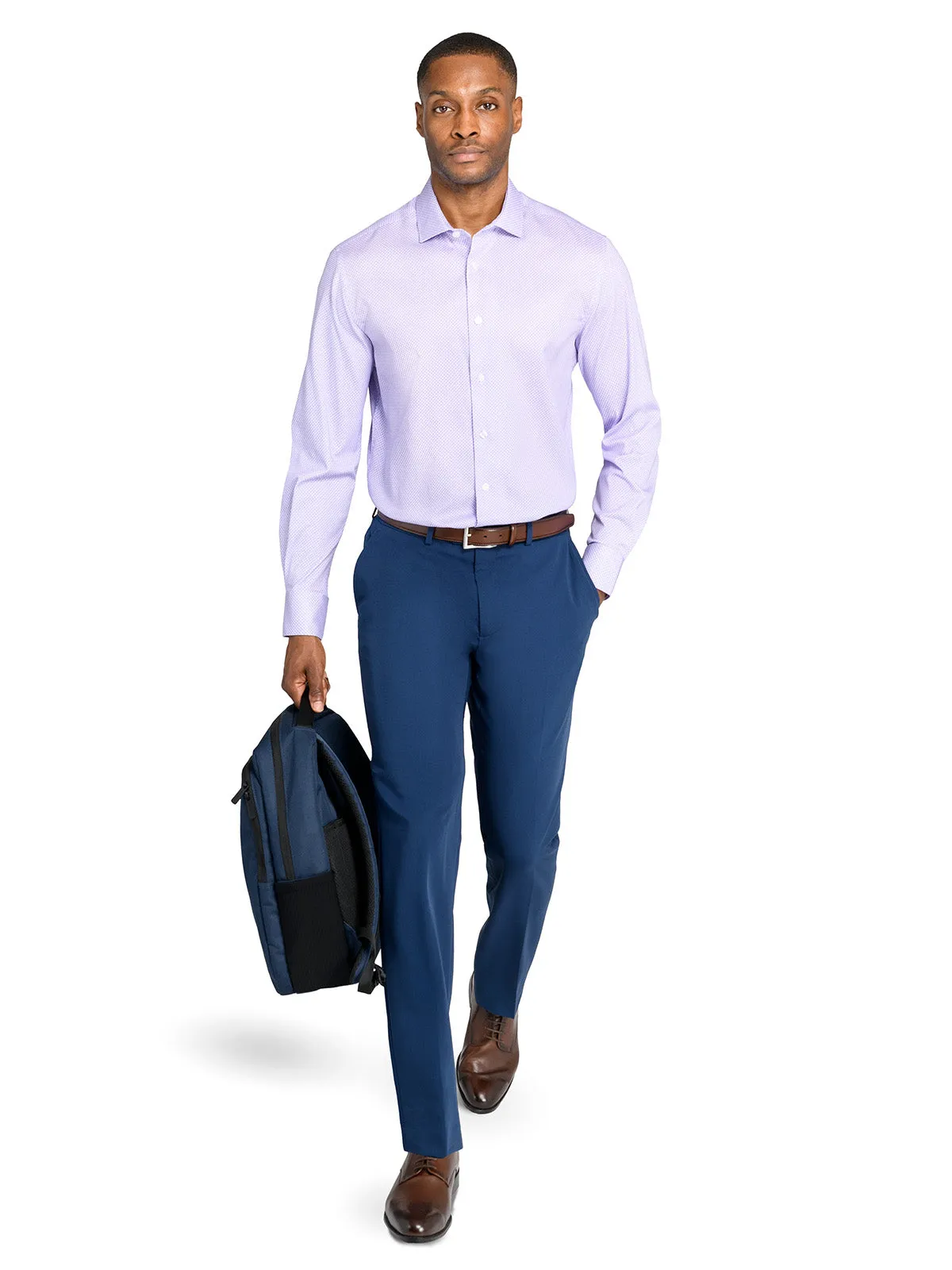 Slim Criss Cross Reworked Performance Dress Shirt