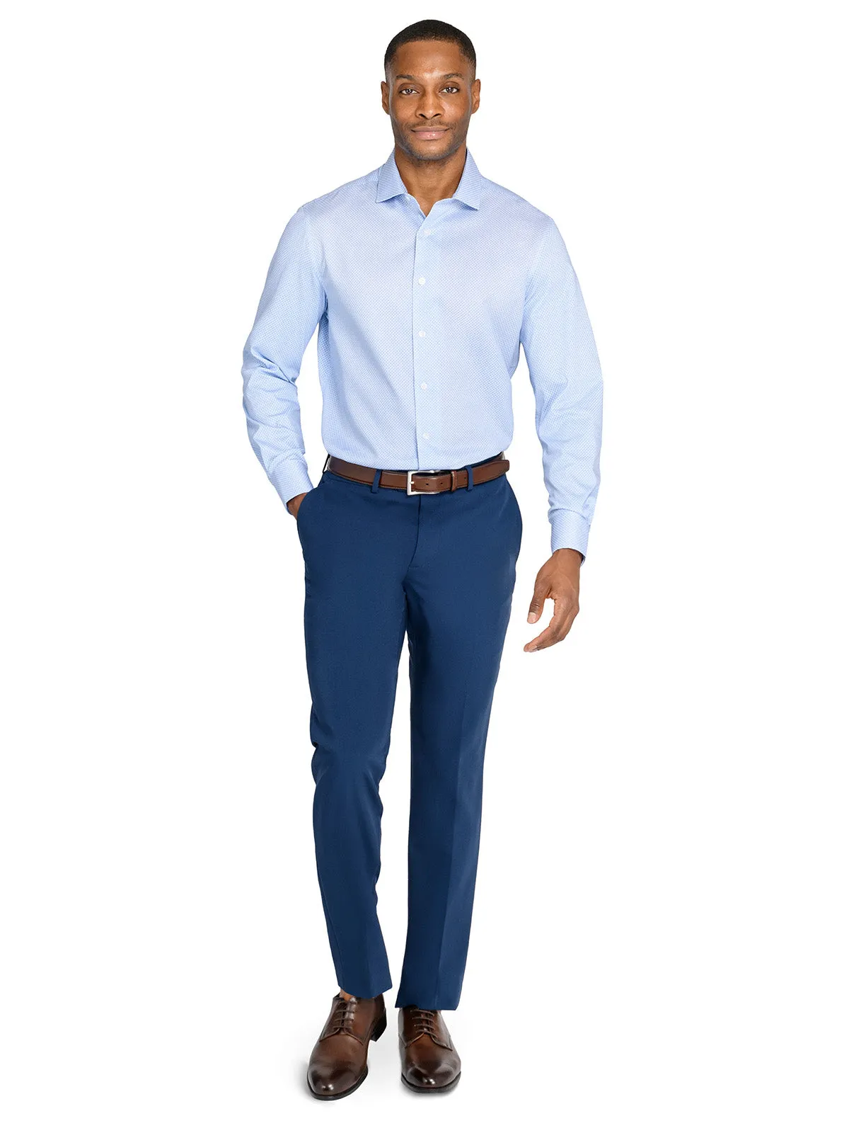 Slim Criss Cross Reworked Performance Dress Shirt