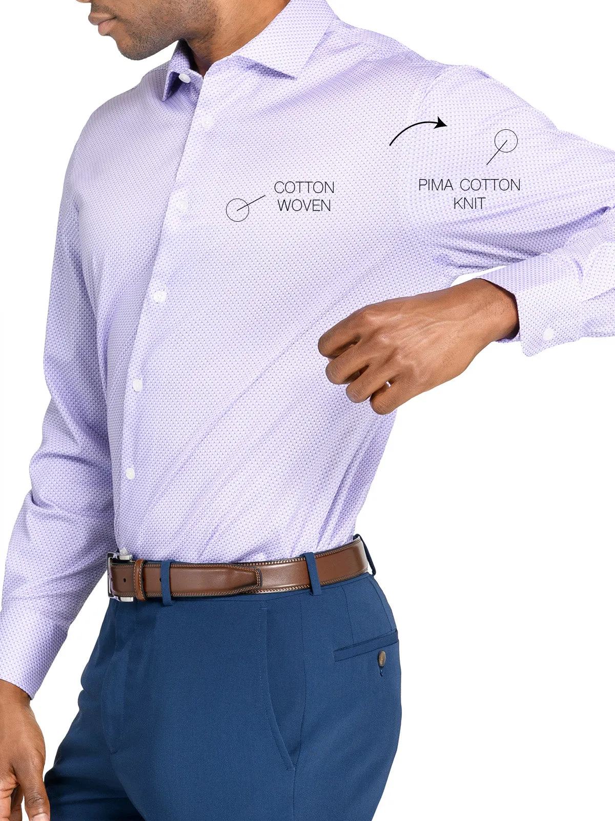 Slim Criss Cross Reworked Performance Dress Shirt