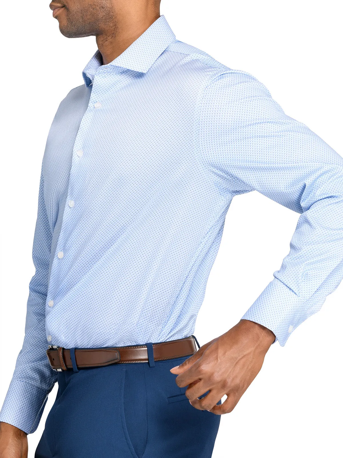 Slim Criss Cross Reworked Performance Dress Shirt