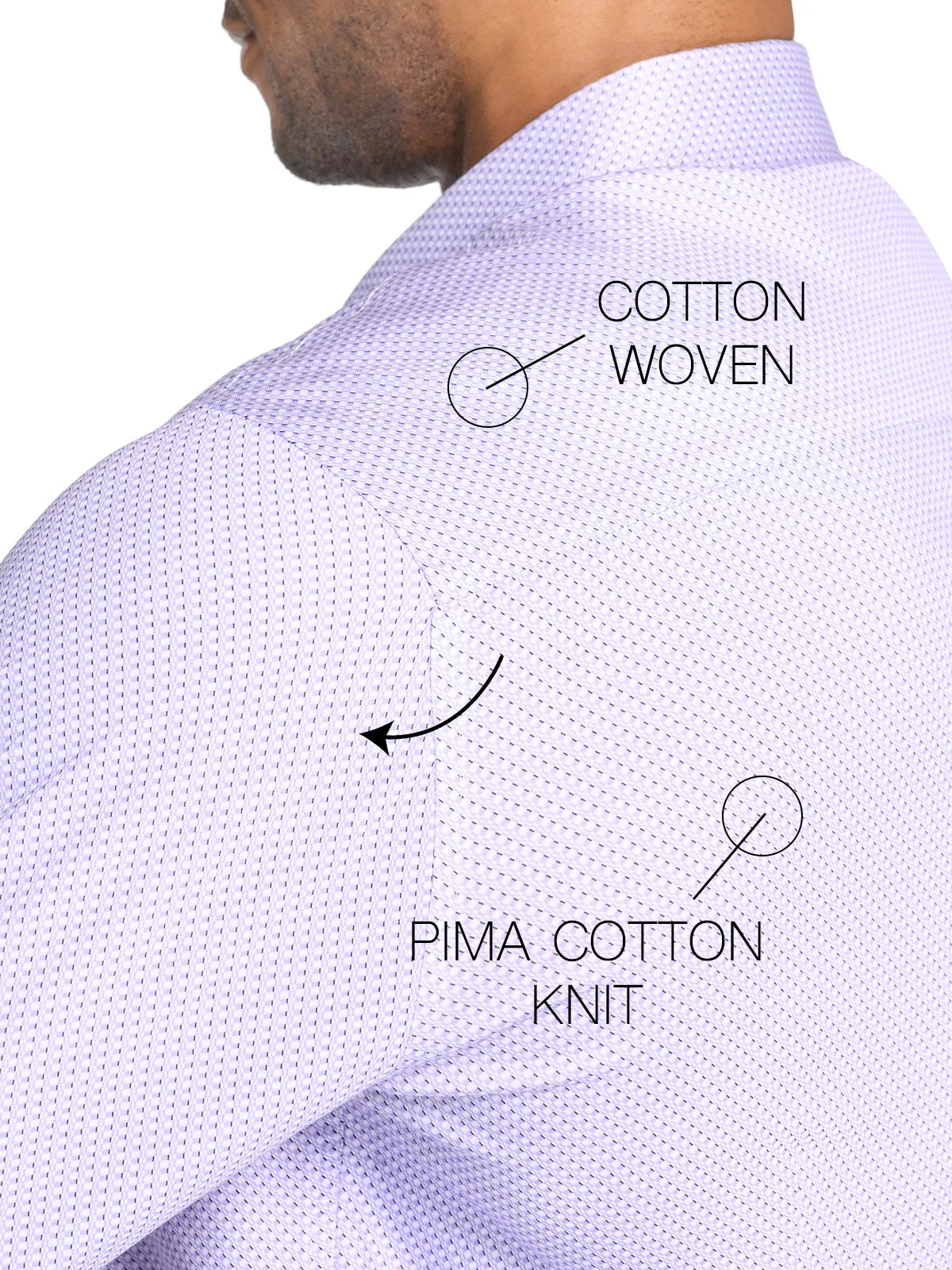 Slim Criss Cross Reworked Performance Dress Shirt