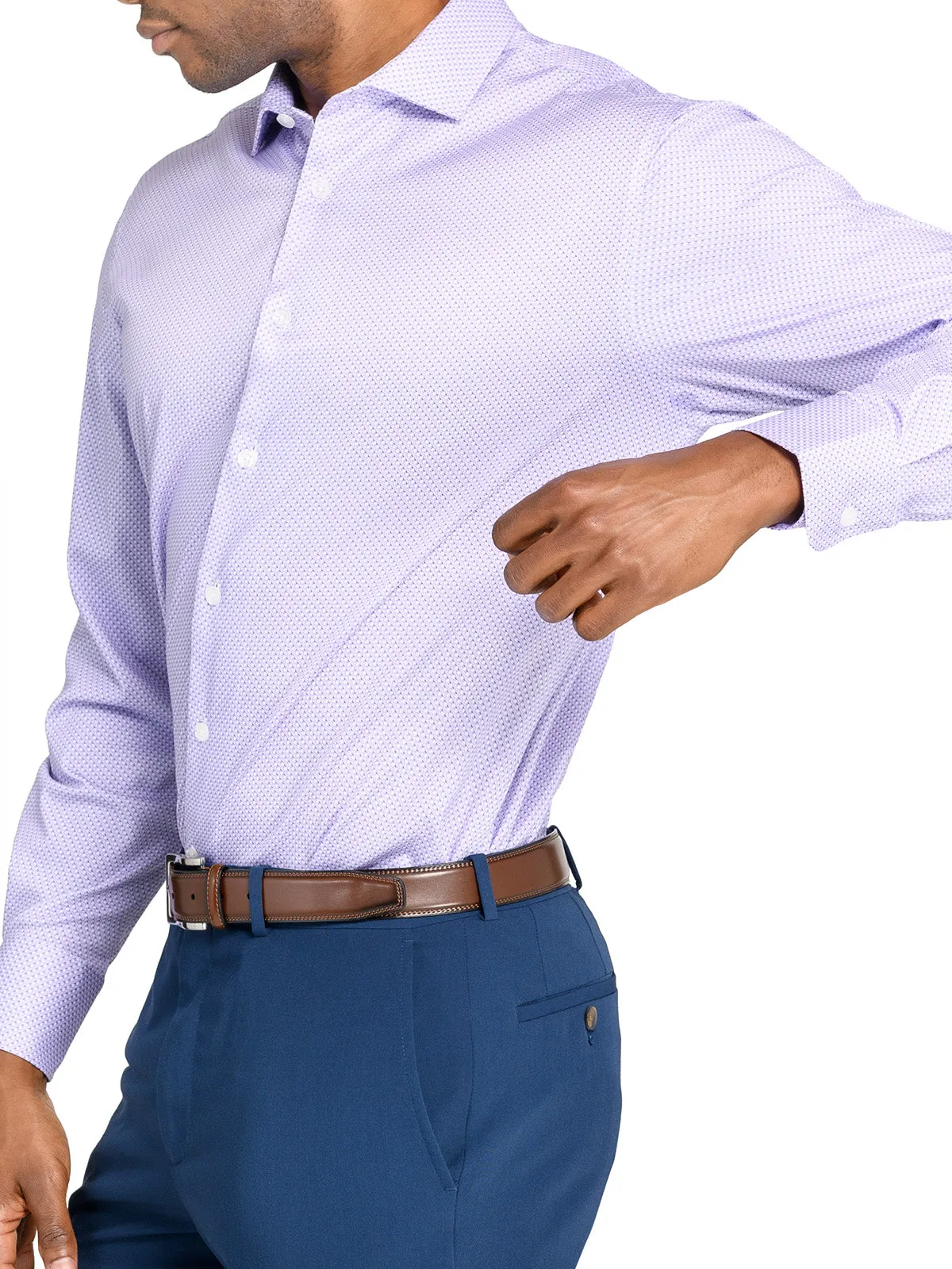 Slim Criss Cross Reworked Performance Dress Shirt