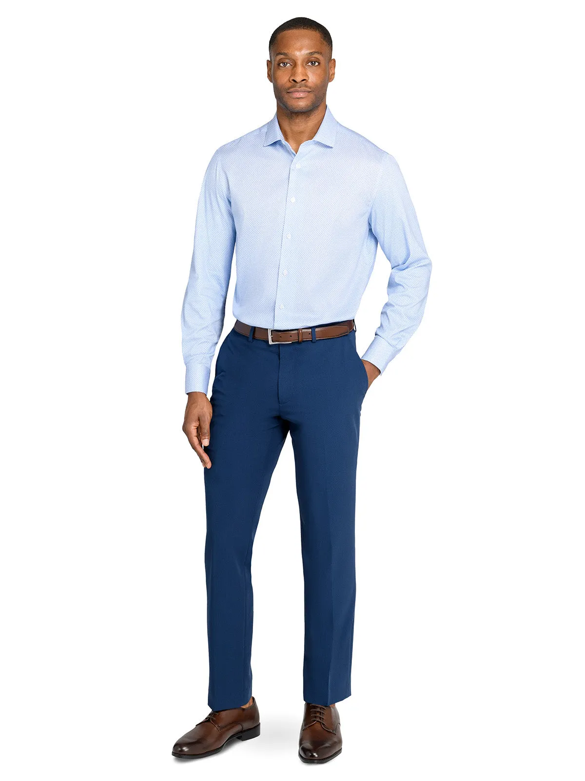 Slim Criss Cross Reworked Performance Dress Shirt