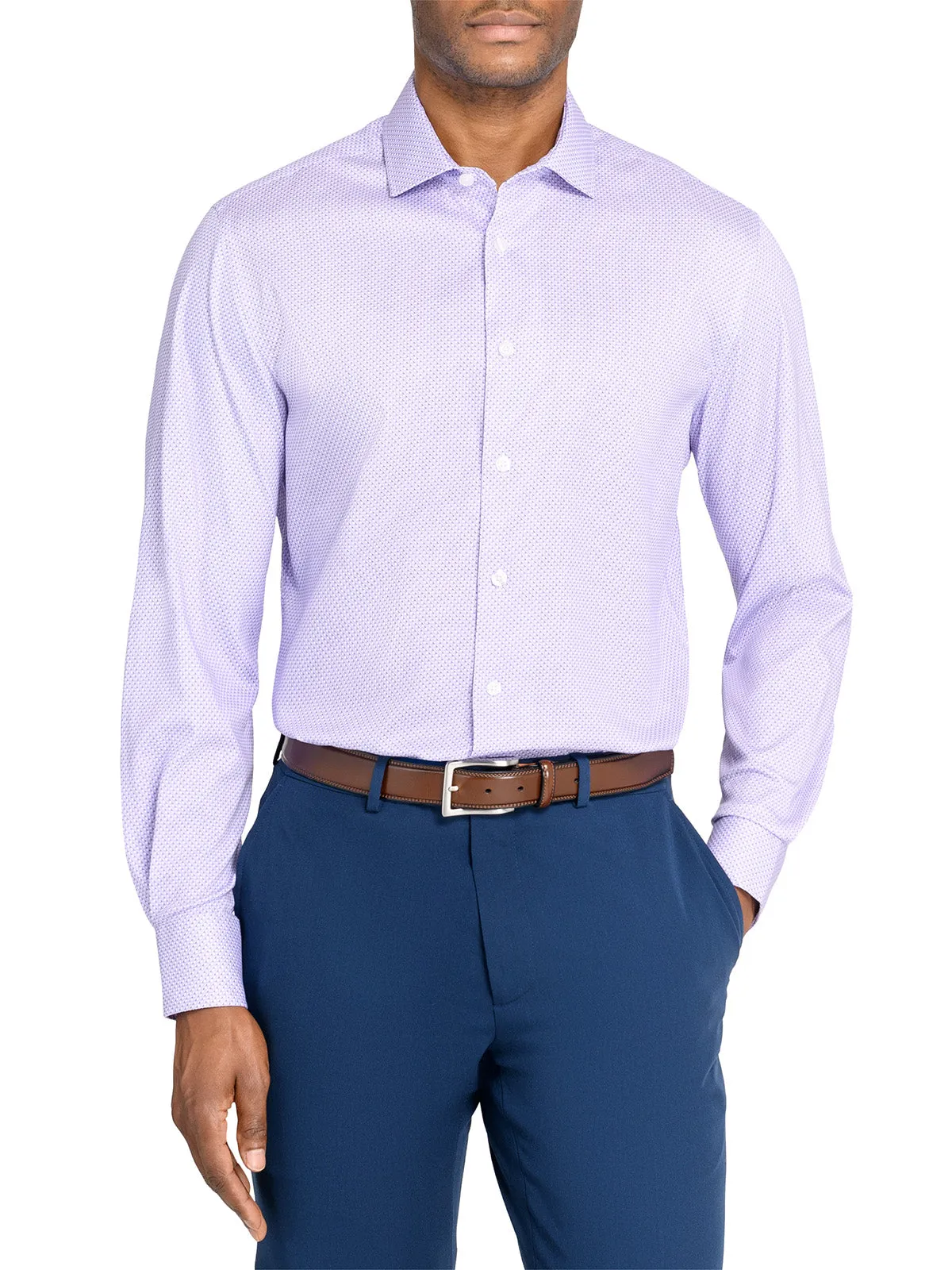 Slim Criss Cross Reworked Performance Dress Shirt