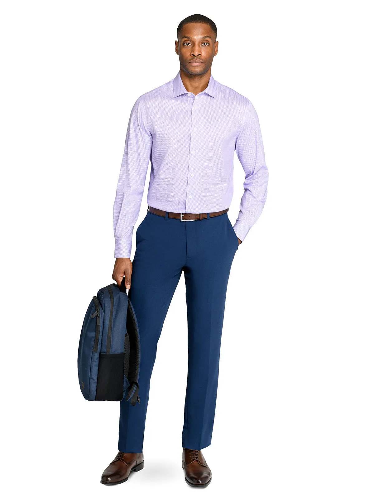 Slim Criss Cross Reworked Performance Dress Shirt