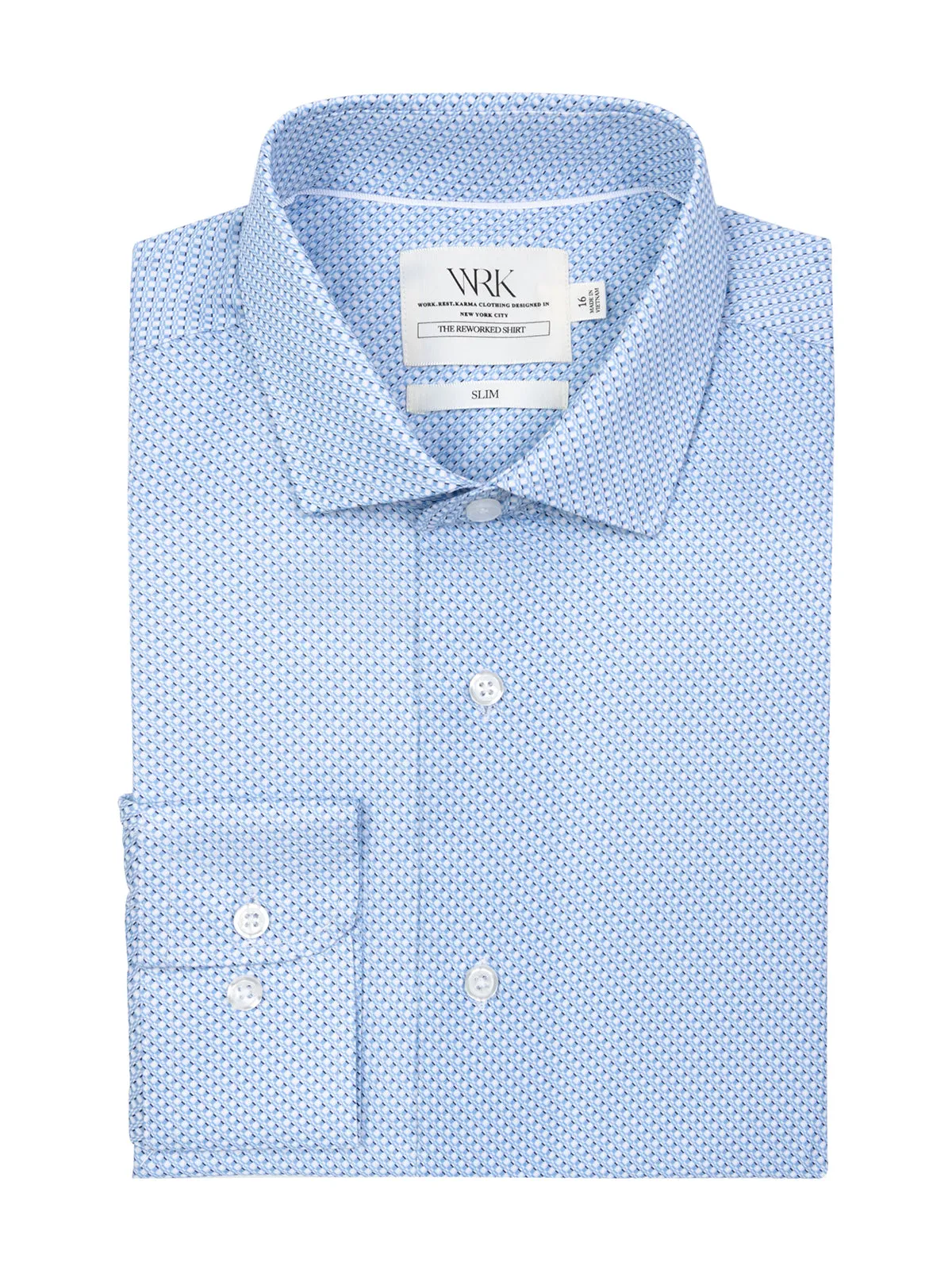 Slim Criss Cross Reworked Performance Dress Shirt