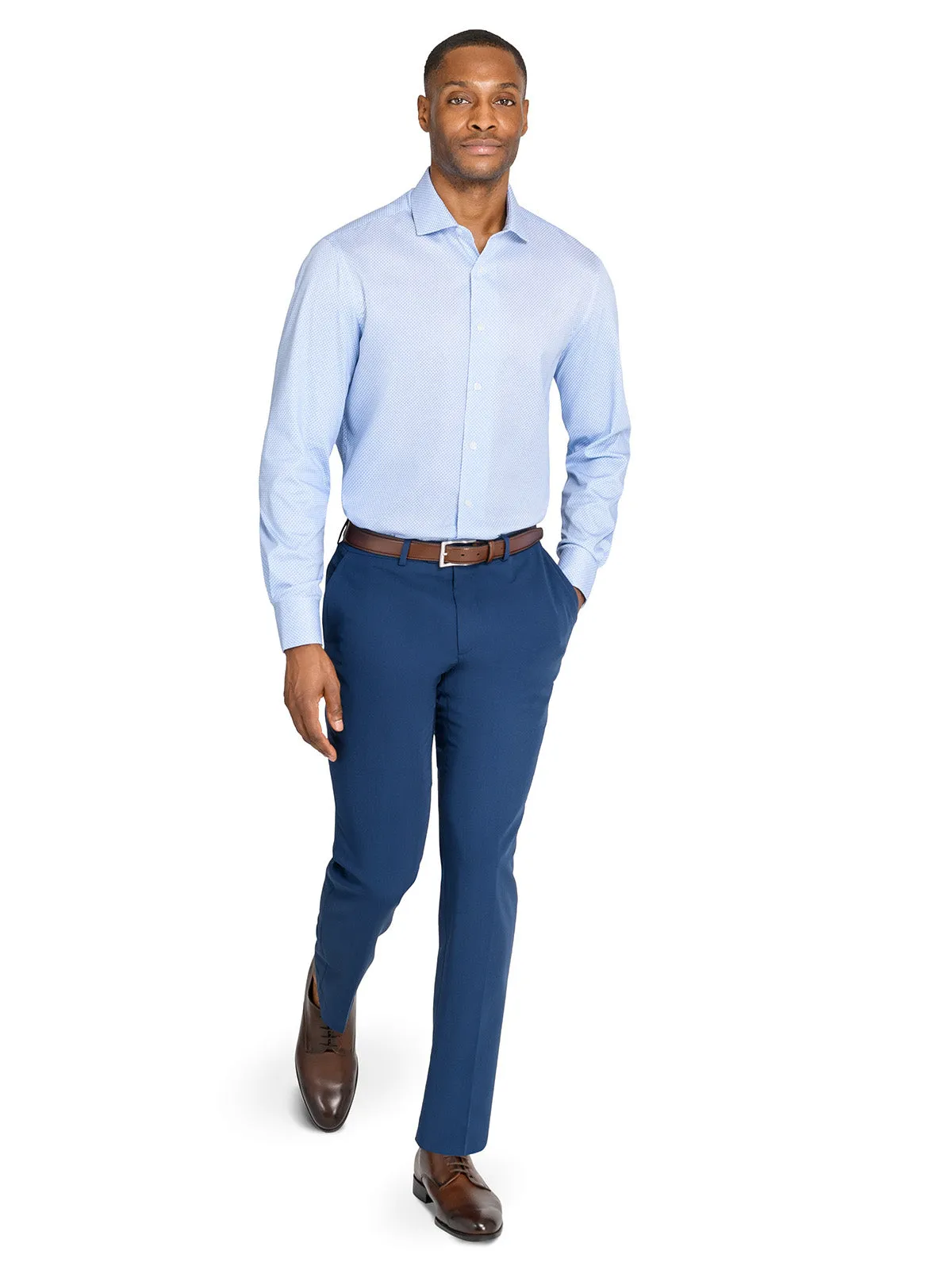 Slim Criss Cross Reworked Performance Dress Shirt