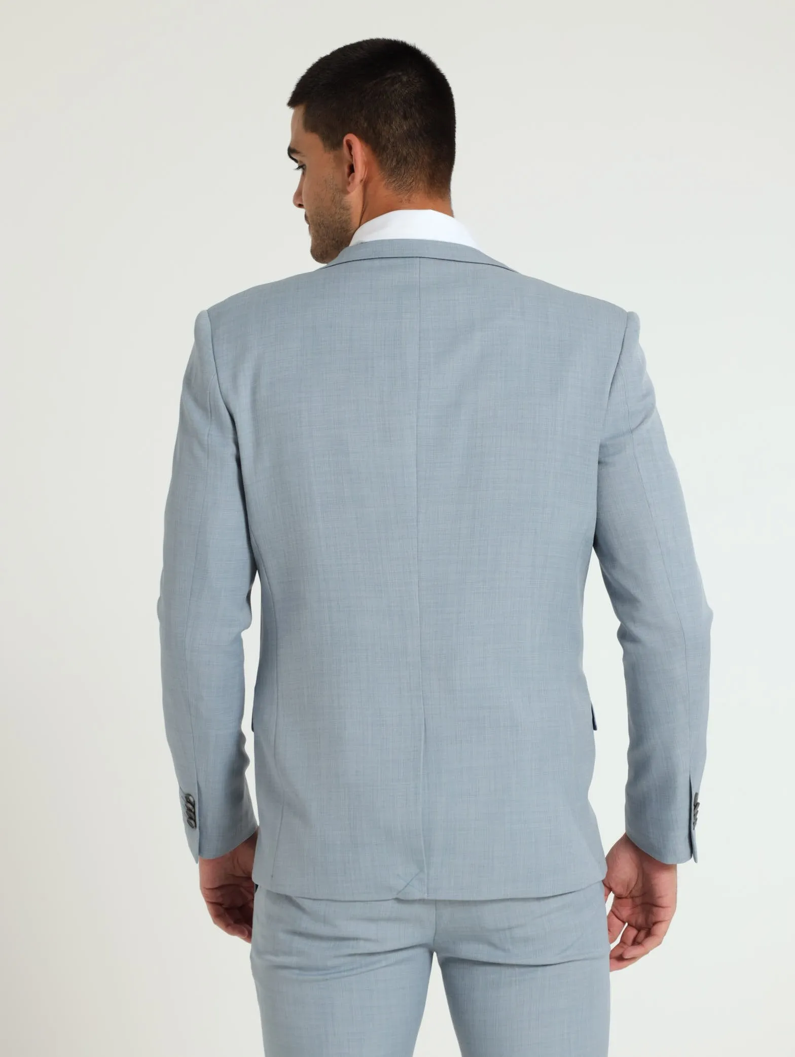 Slim Essential Suit Jacket - Smokey Blue