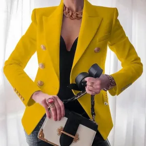 Slim Fit Blazer mit Knöpfen für Frauen