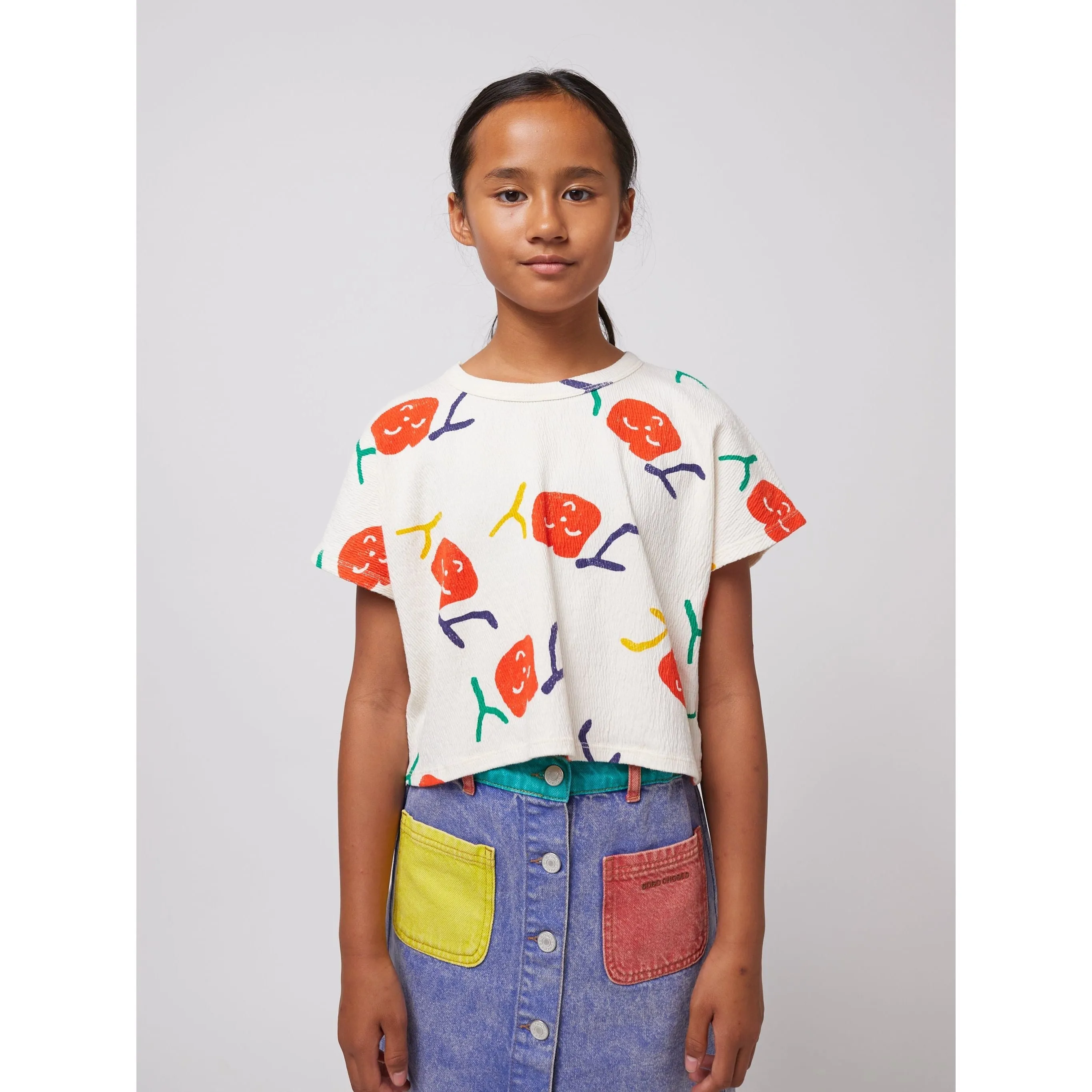 Smiling All Over Cropped T-Shirt