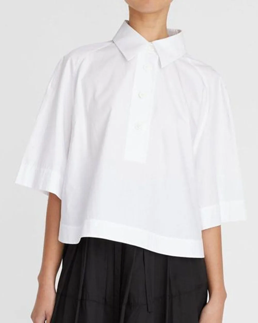 Soho White Cropped Polo