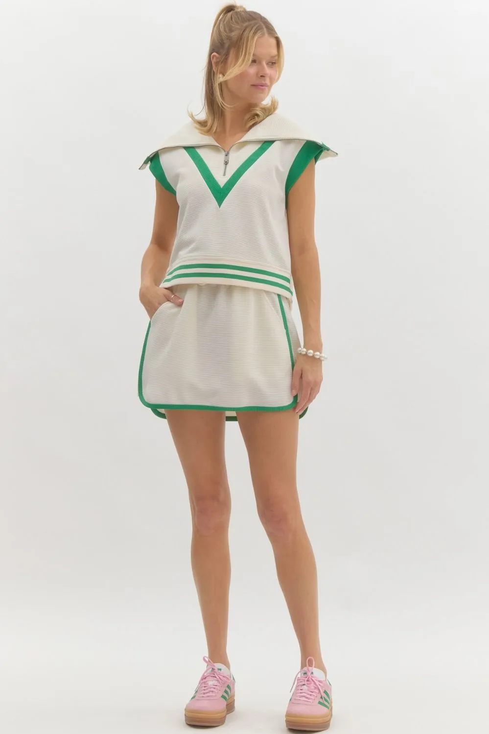 Solid Jersery Pull On Skirt