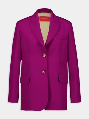 Solid Purple Cady Wool Jones Jacket