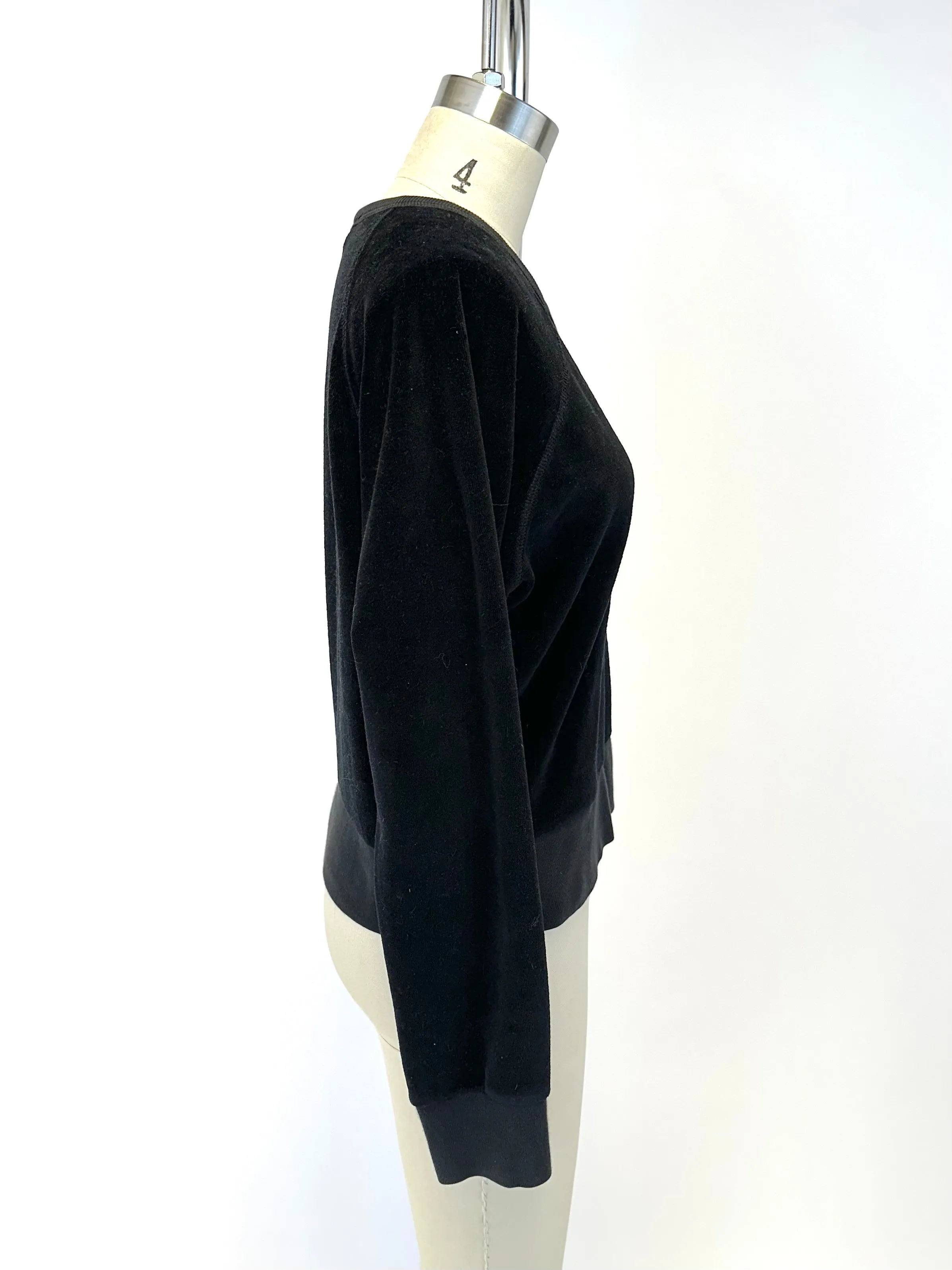 Sonia Rykiel Velour Embroidered Sweater