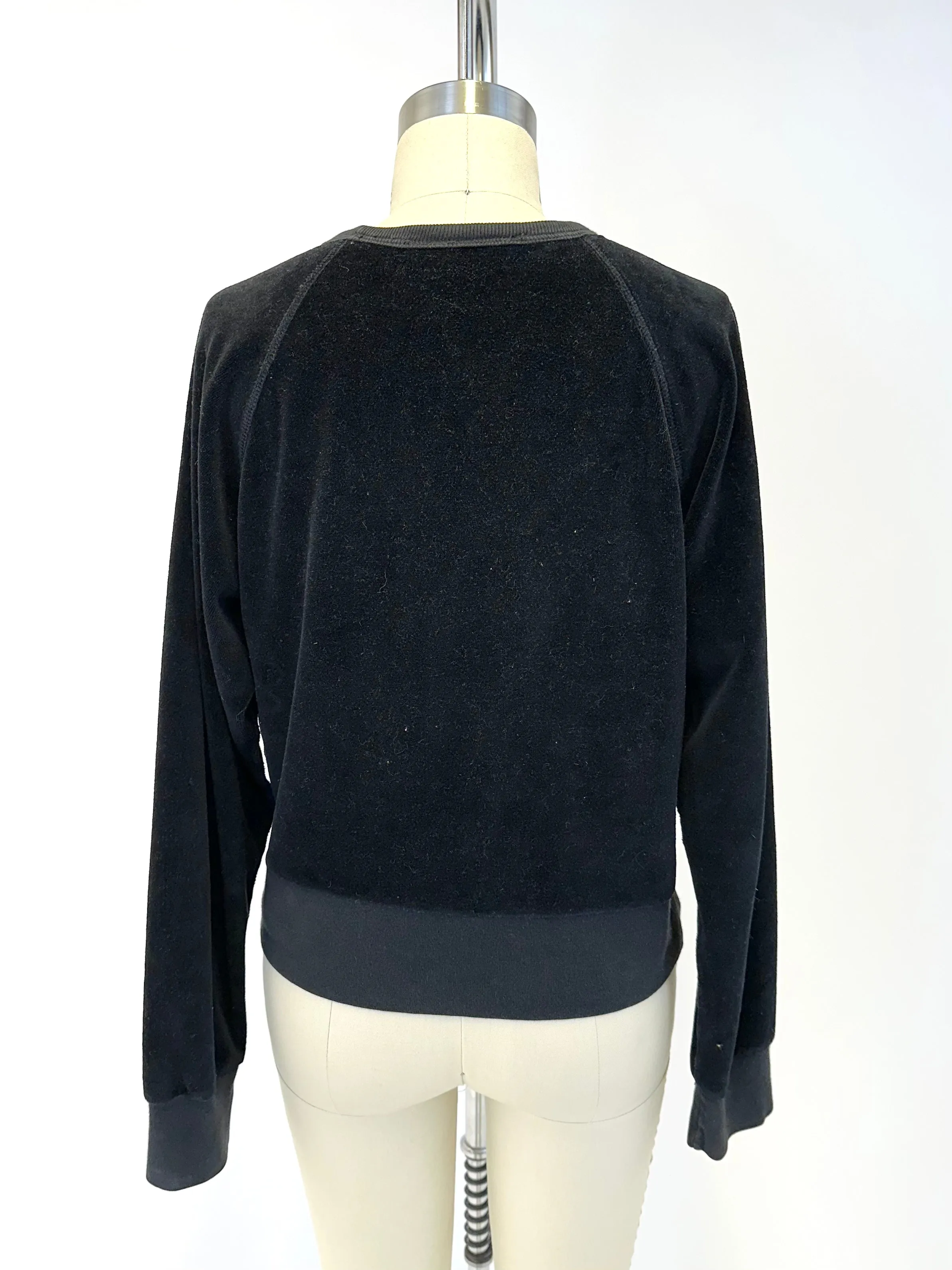 Sonia Rykiel Velour Embroidered Sweater