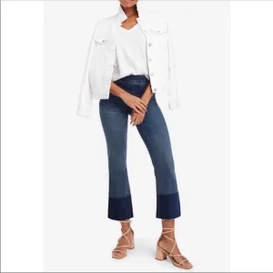 SPANX Cropped Flare Raw Hem Jeans Size Xs