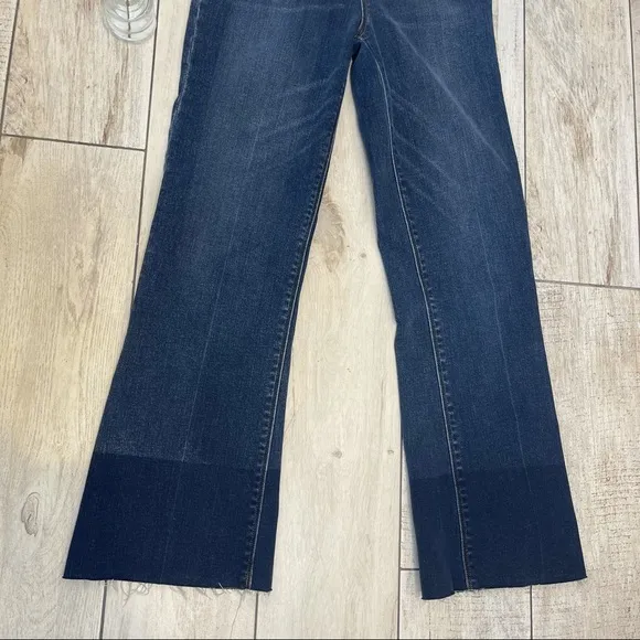 SPANX Cropped Flare Raw Hem Jeans Size Xs