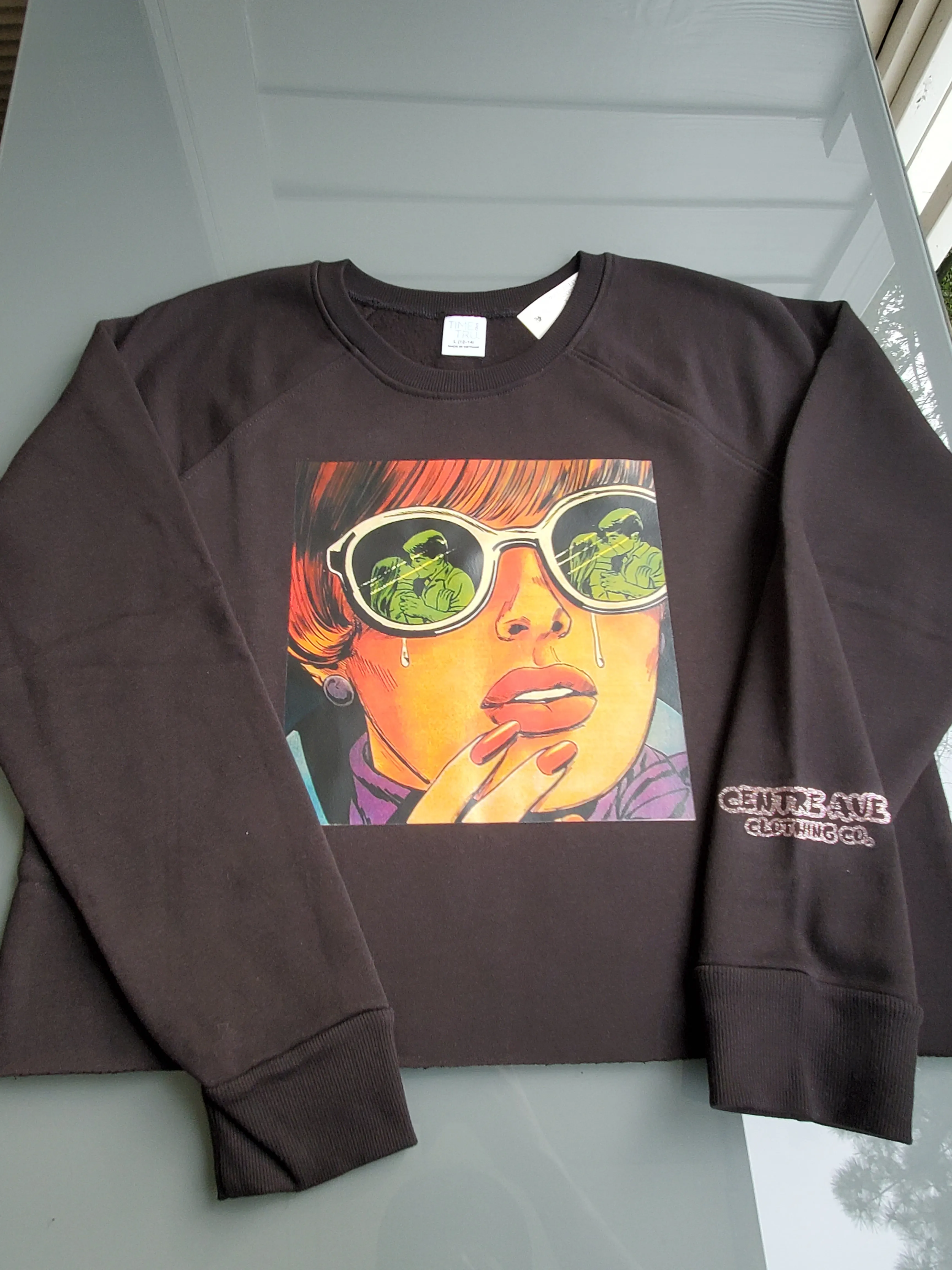 Spilled Milk Cropped Women's Sweatshirt