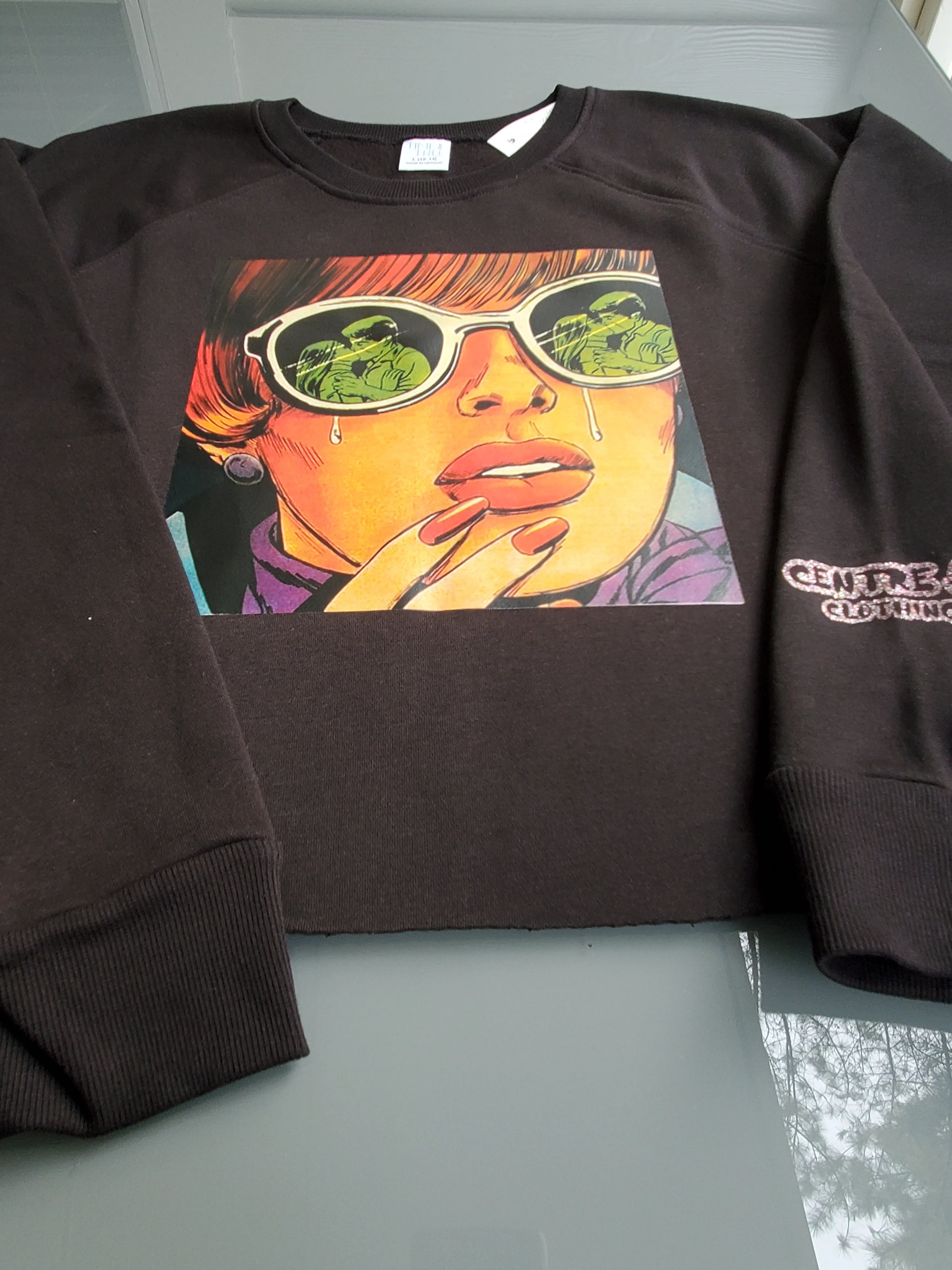 Spilled Milk Cropped Women's Sweatshirt