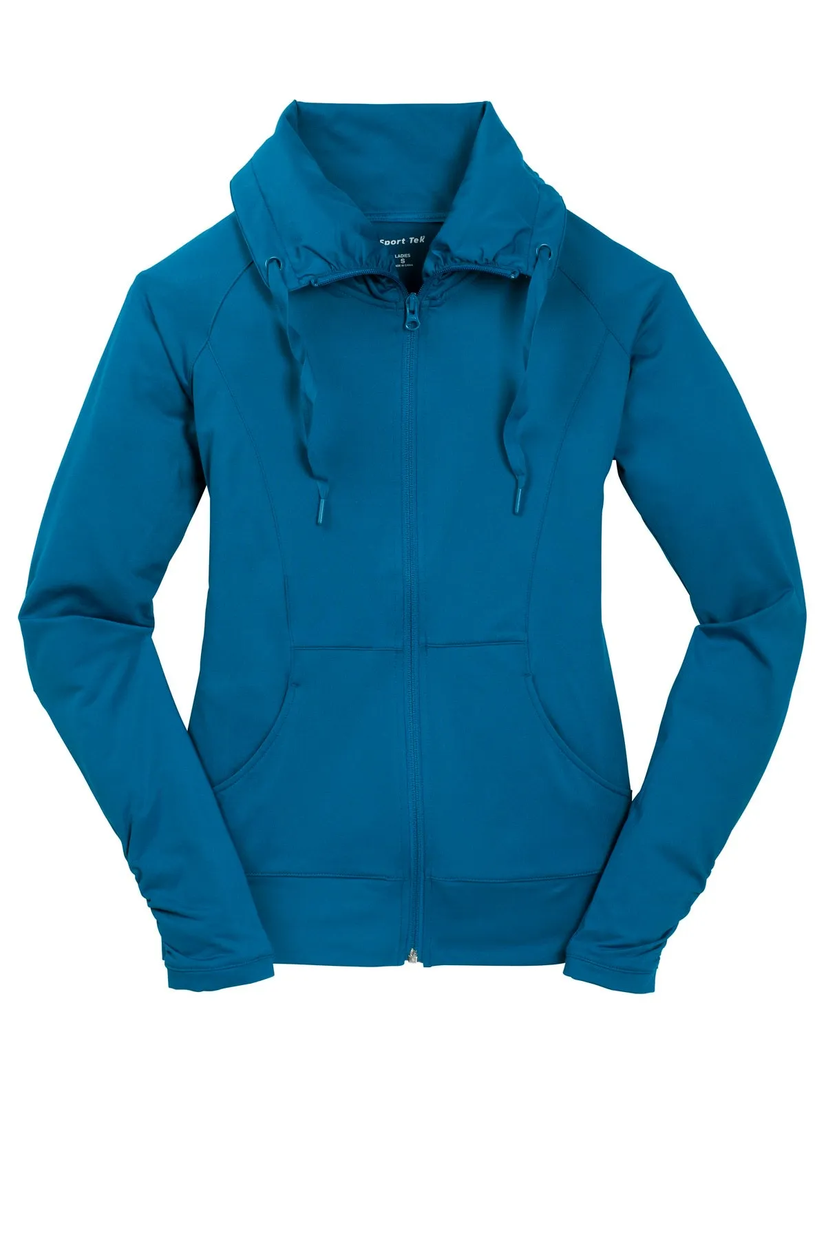 Sport-Tek Women's Sport-Wick Stretch Full-Zip Jacket. LST852 Peacock Blue