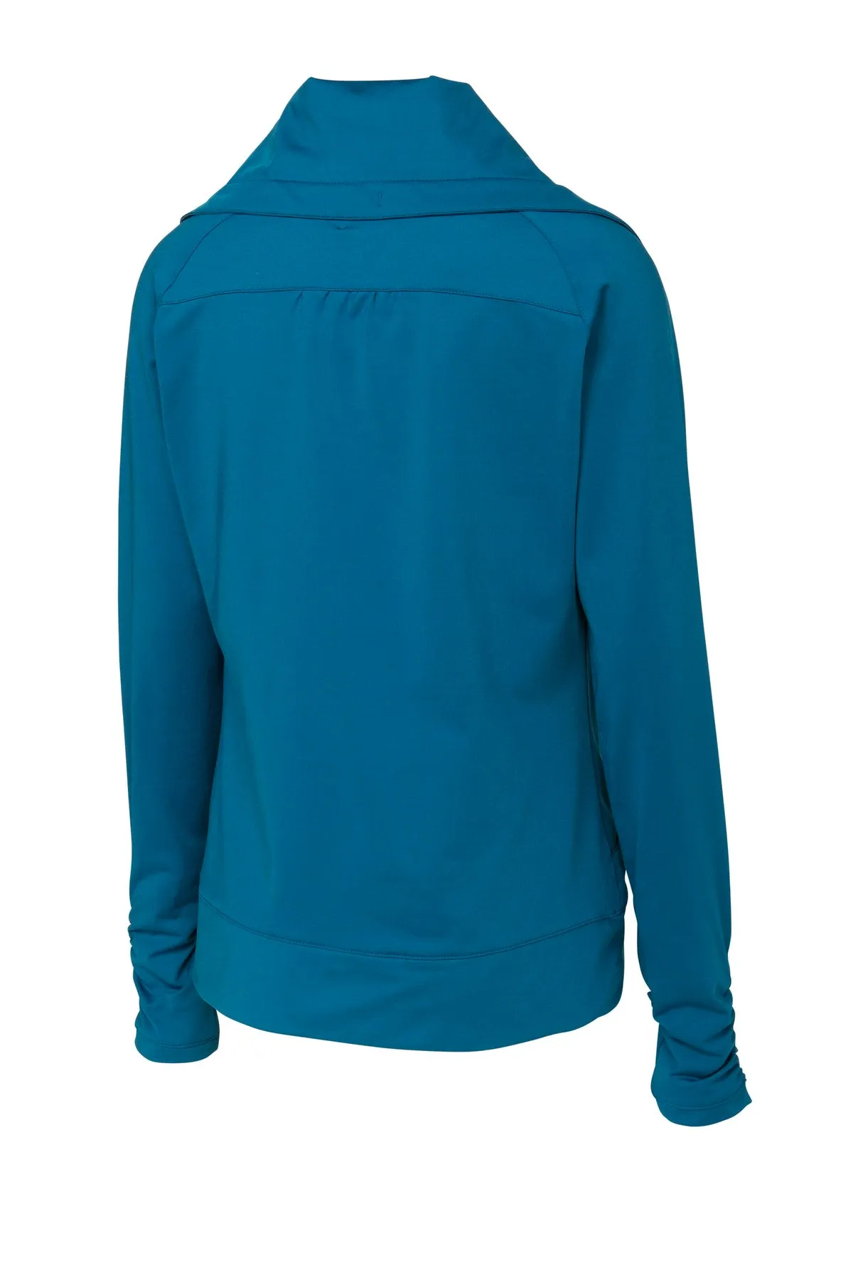 Sport-Tek Women's Sport-Wick Stretch Full-Zip Jacket. LST852 Peacock Blue