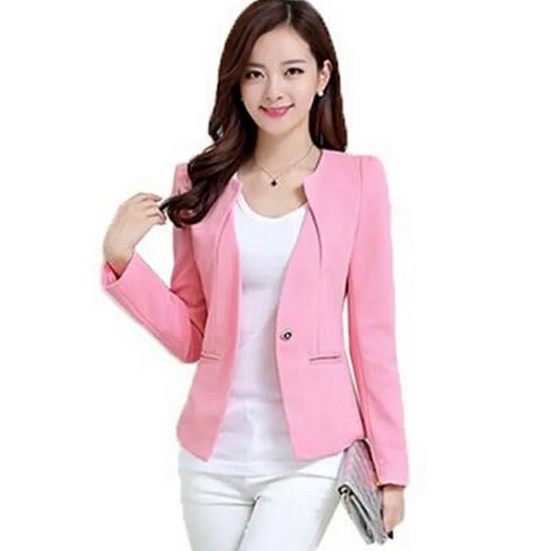 Spring Women Slim Blazer Coat Fashion Casual Jacket Long Sleeve One Button Suit Ladies Blazers Work Wear BN1005BN