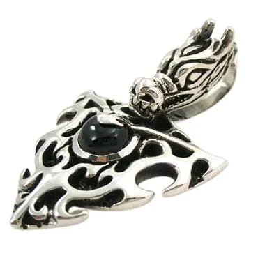 Sterling Silver Dragon Flame Pendant