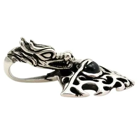 Sterling Silver Dragon Flame Pendant