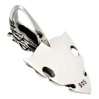 Sterling Silver Dragon Flame Pendant