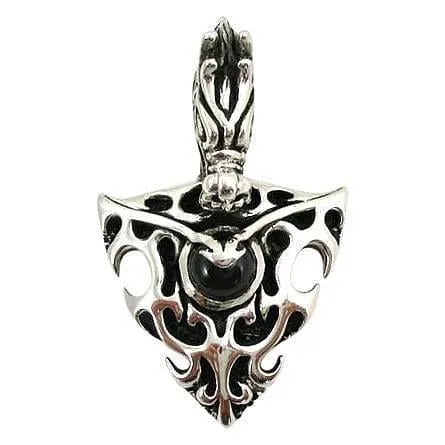 Sterling Silver Dragon Flame Pendant