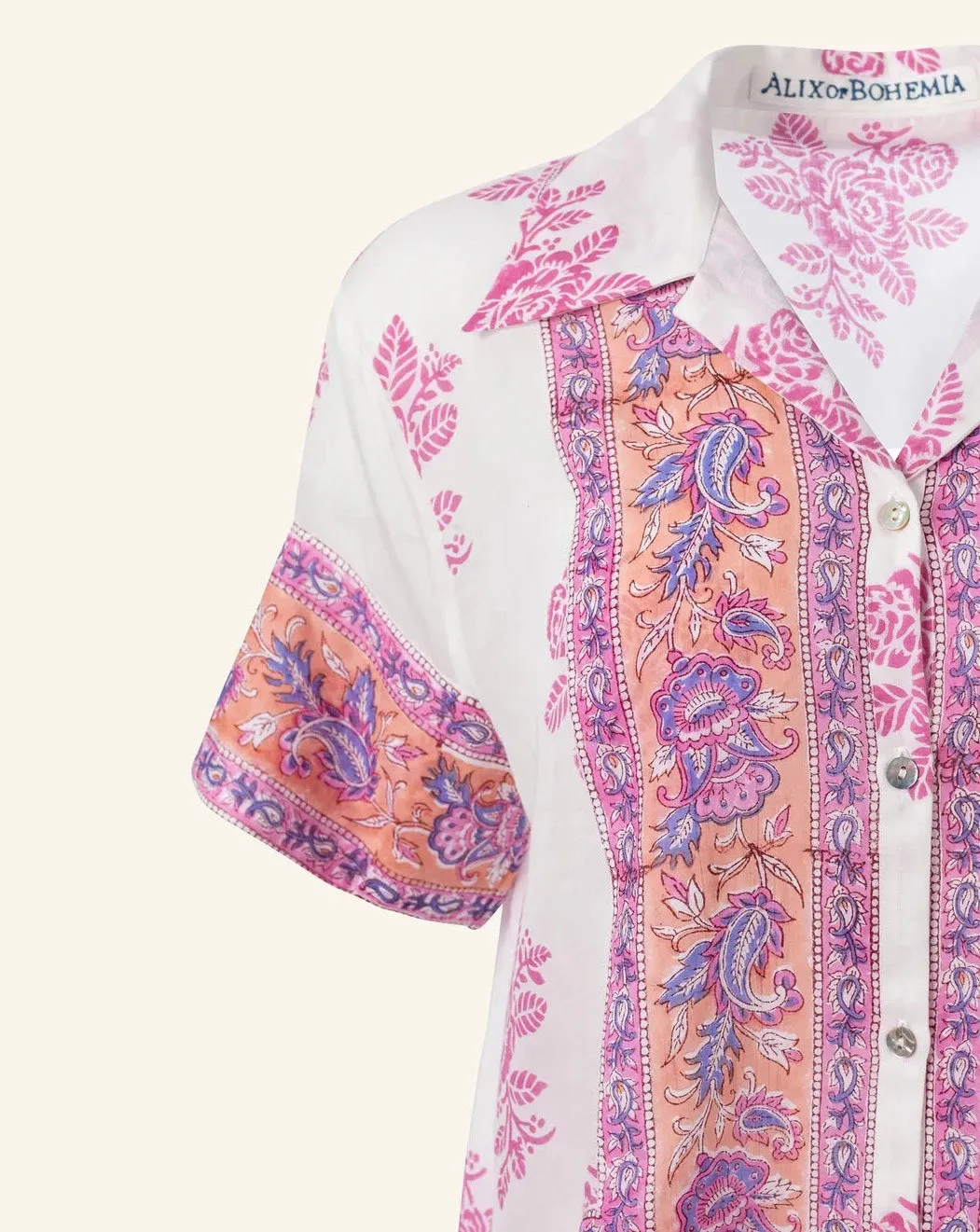 Stevie Peach Pit Shirt, Pink Bubblegum