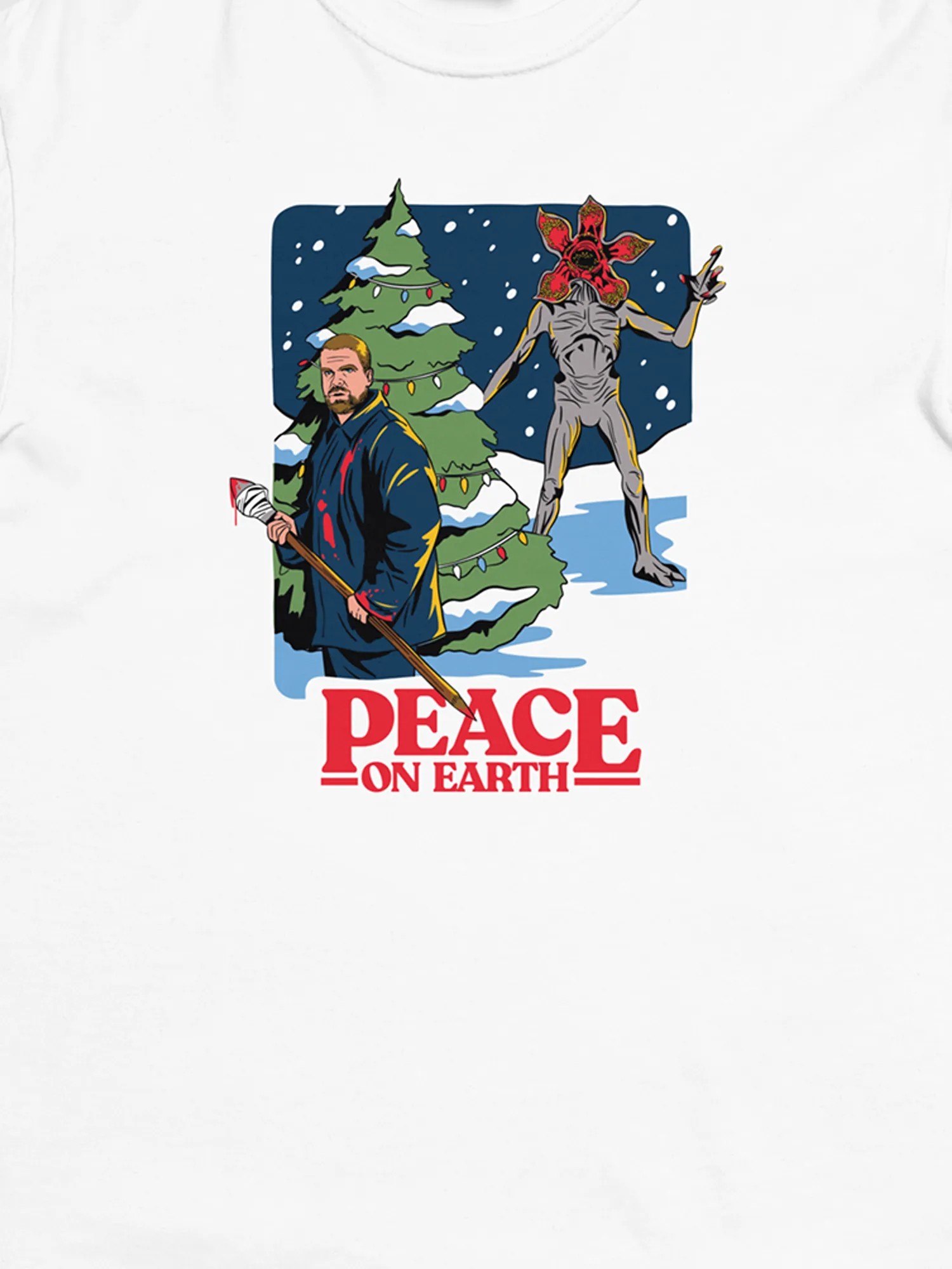 Stranger Things "Peace on Earth" Tee [White]
