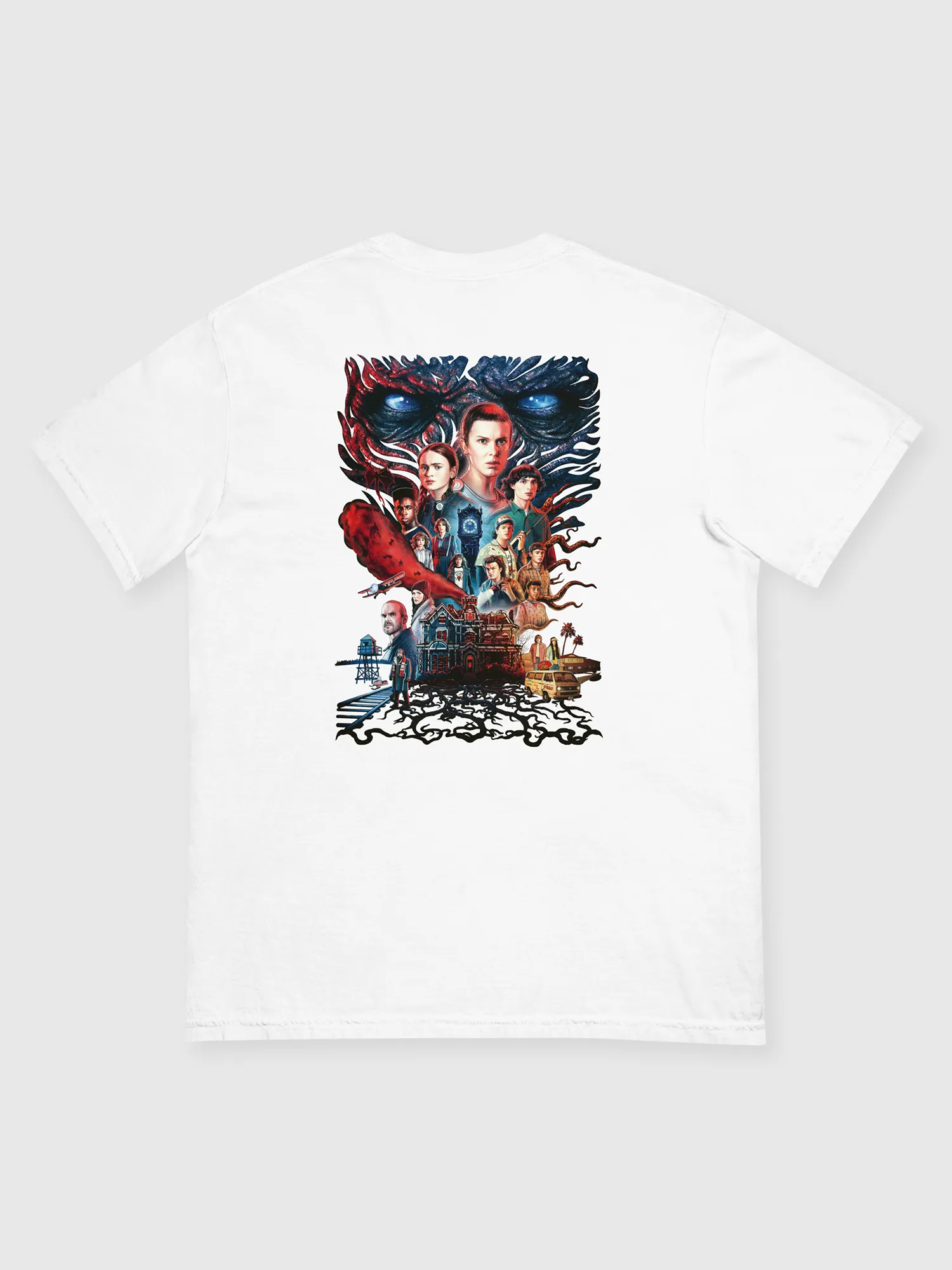 Stranger Things x Kyle Lambert Unisex Premium Tee [White]