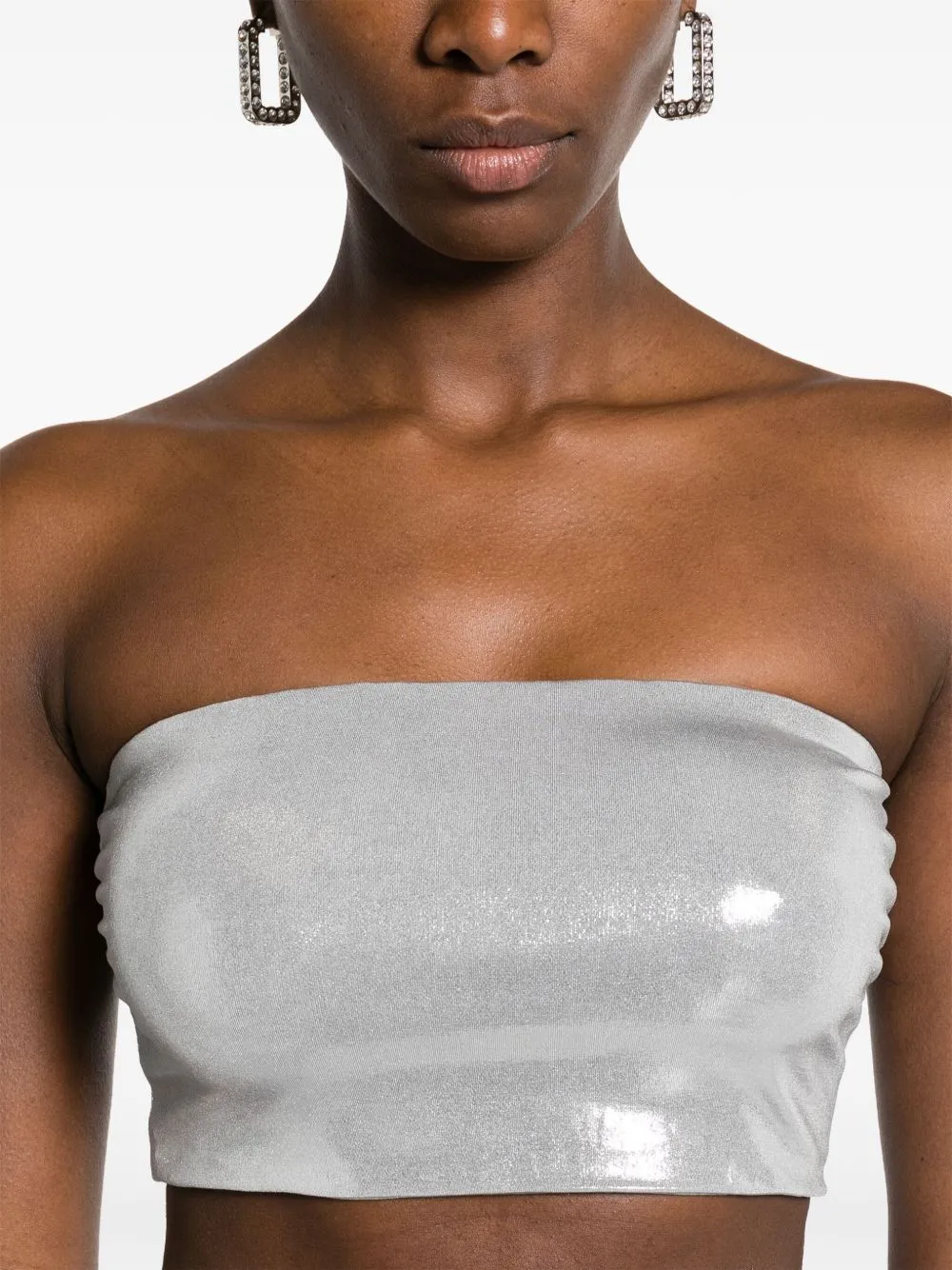 Strapless cropped top