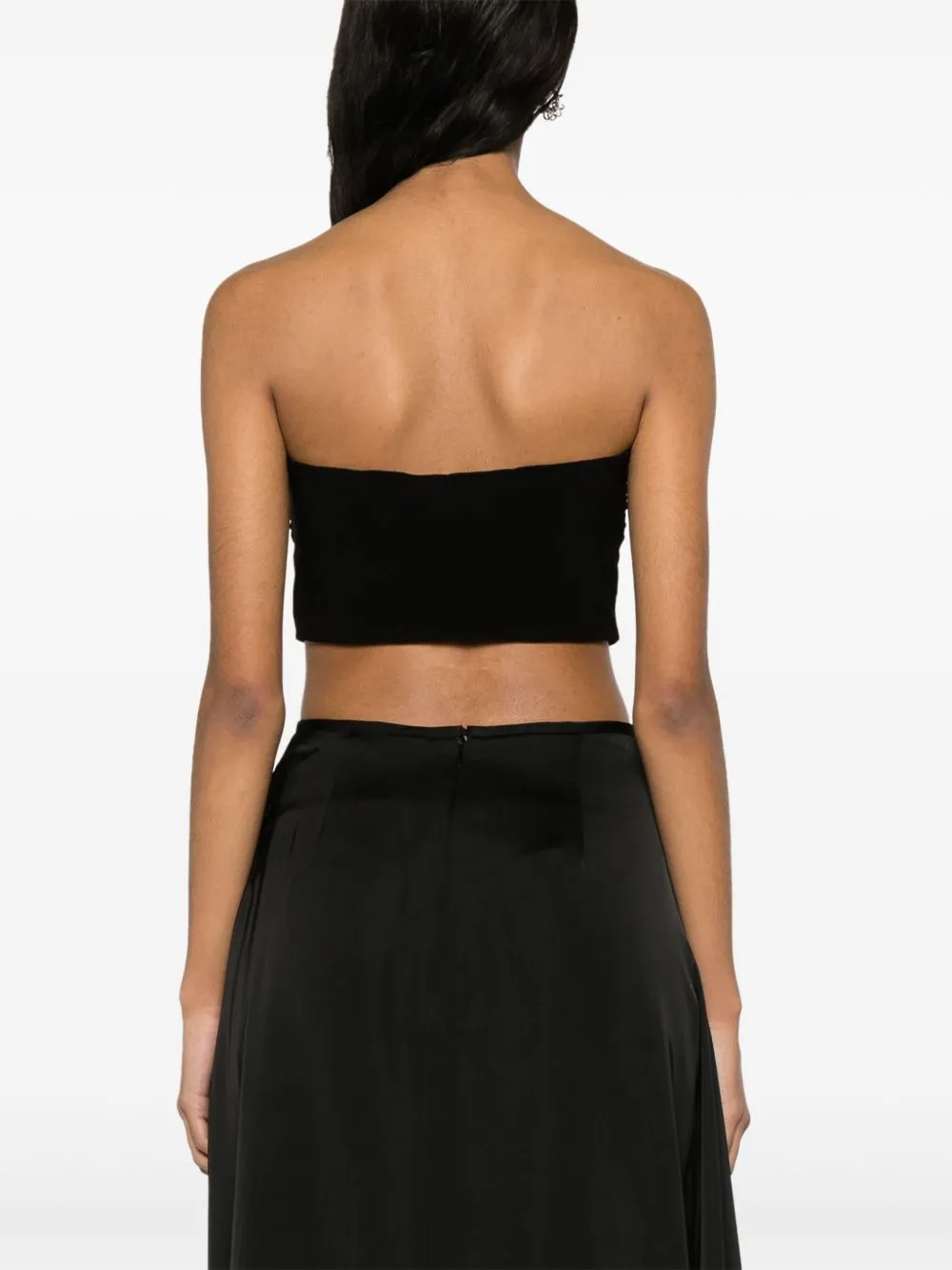 Strapless cropped top